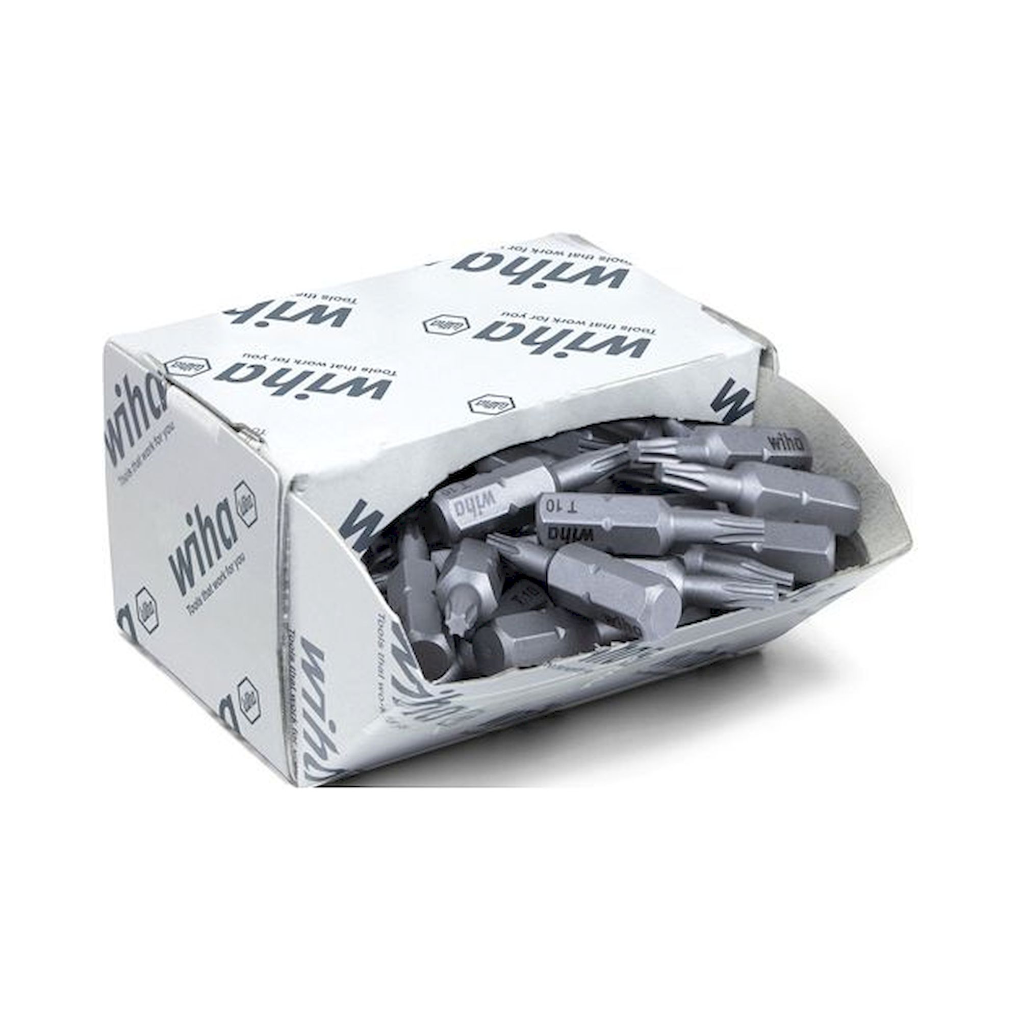 Wiha Bit set Standard 25 mm Torx (T10), 50-pcs. 1/4" C6,3 in bulk pack (08065)
