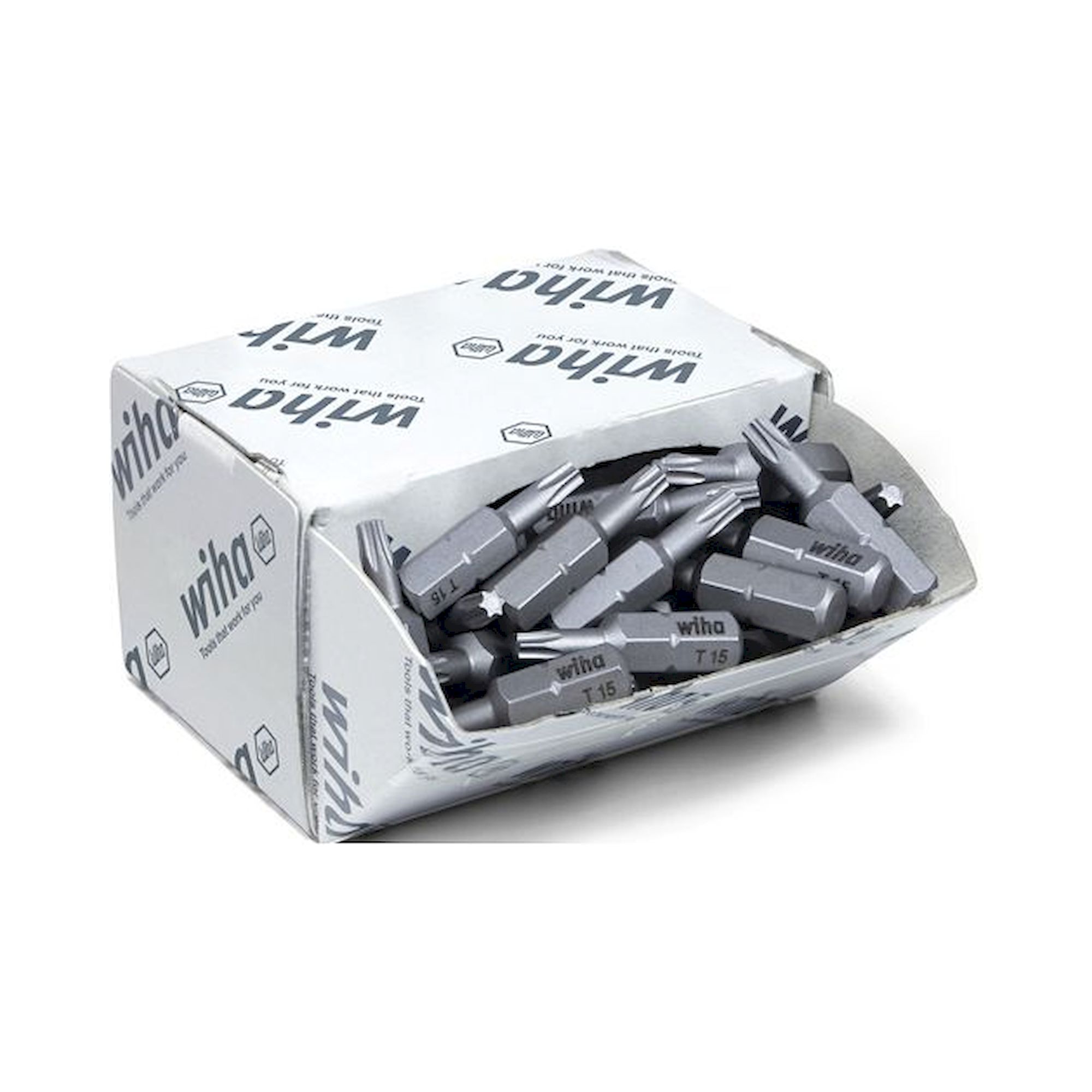 Wiha Bit set Standard 25 mm Torx (T15), 50-pcs. 1/4" C6,3 in bulk pack (08066)