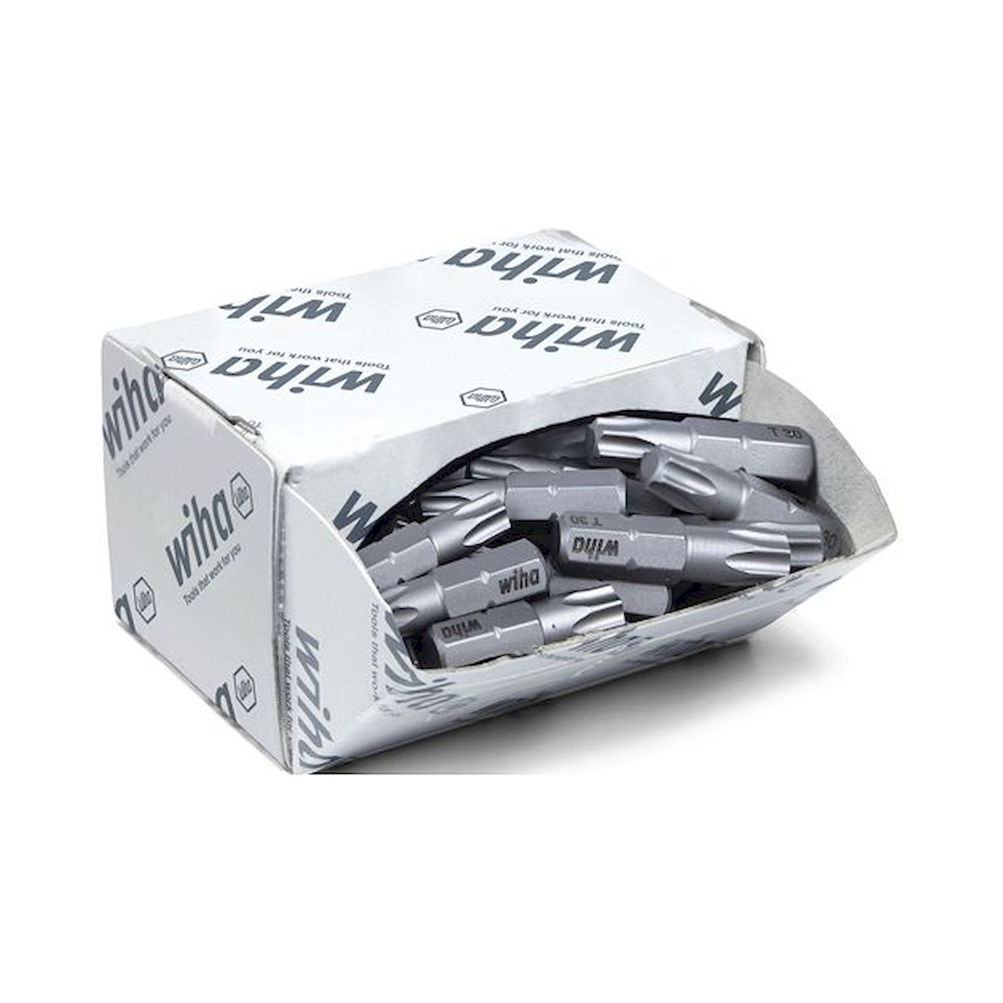 Wiha Bit set Standard 25 mm Torx (T30), 50-pcs. 1/4" C6,3 in bulk pack (08069)