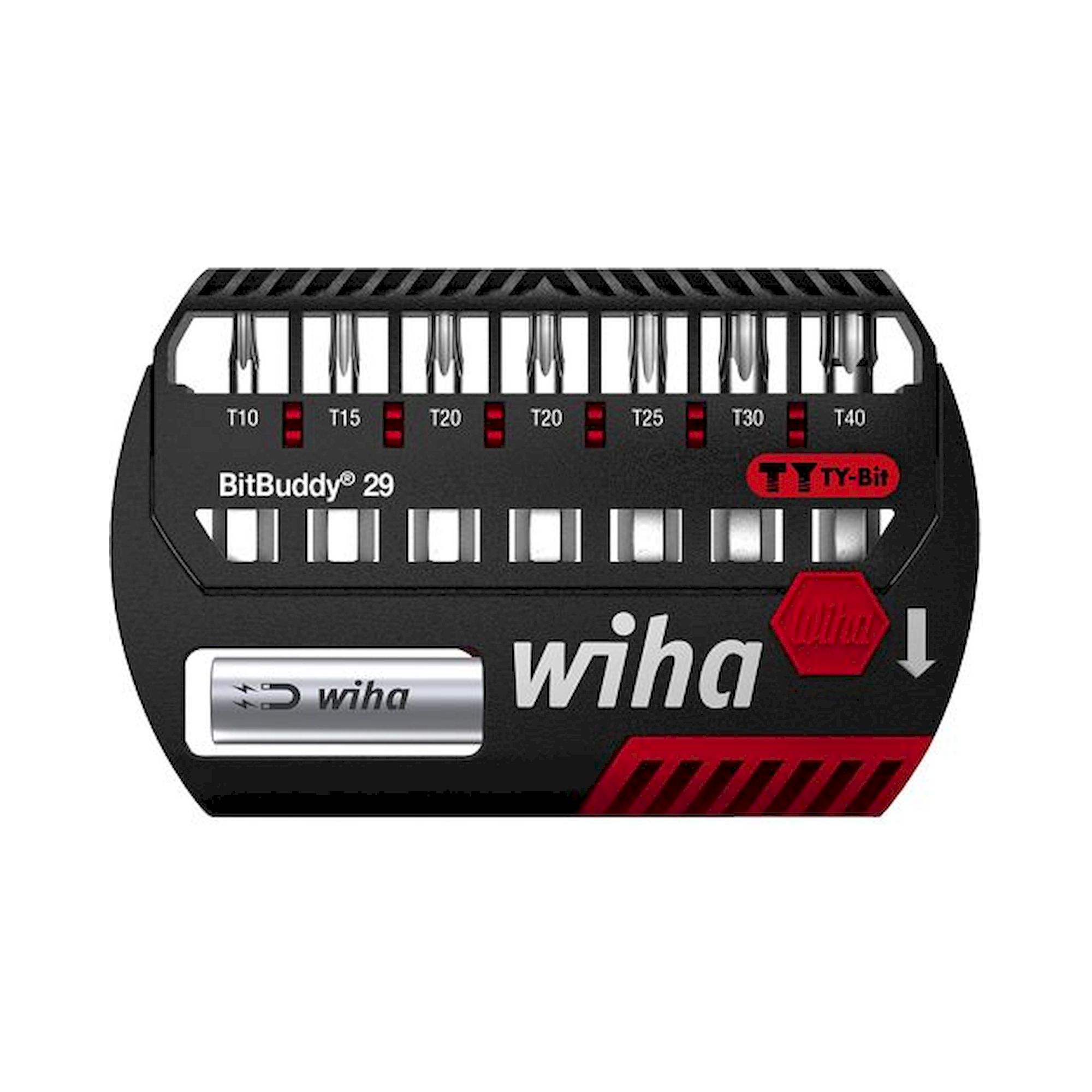 Wiha BitBuddy TY bit set, 29 mm Torx 9-pcs. 1/4" C6,3 (42136)