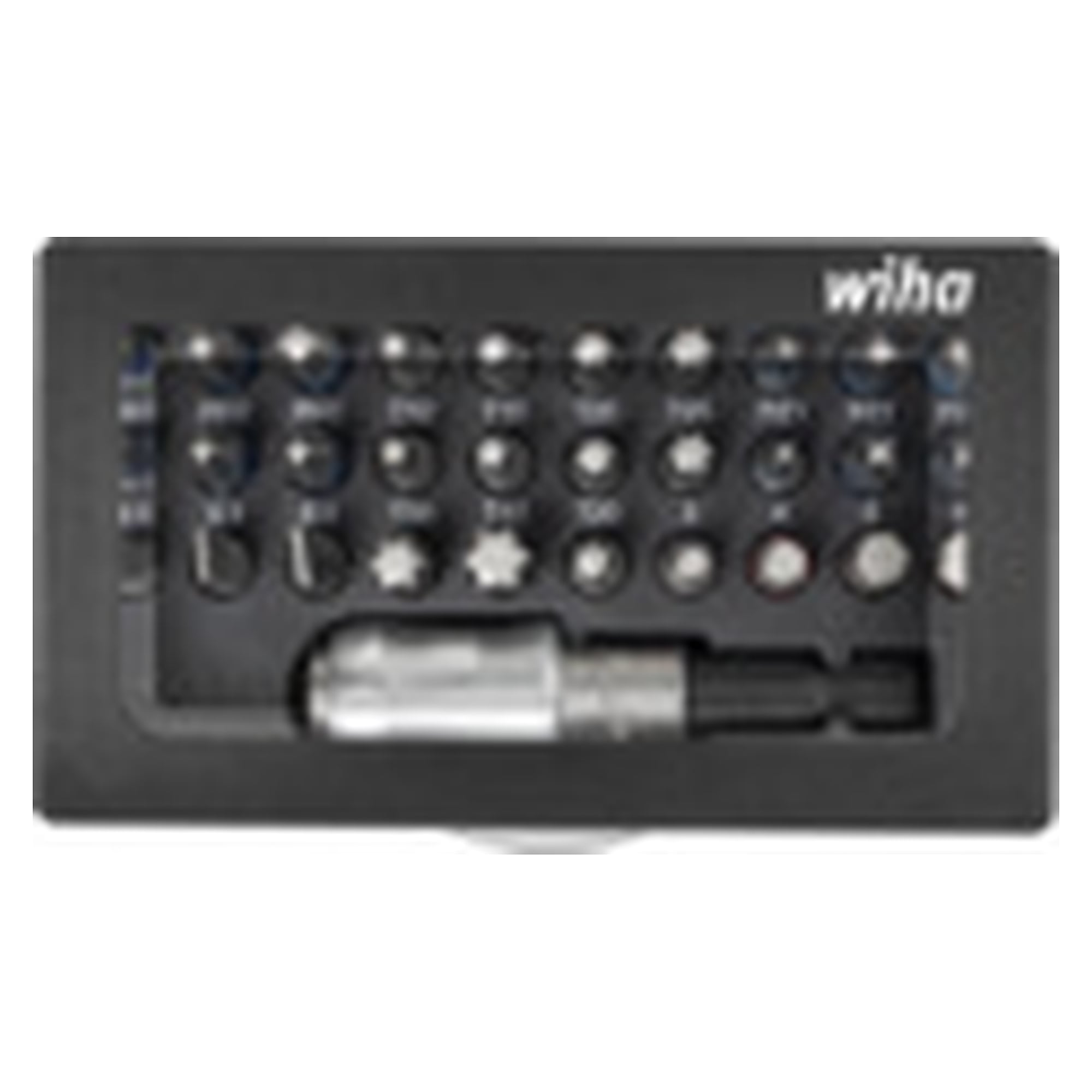 Standard Bit Set 25 mm Mixed 31 pcs. 1/4" C6.3 in Box with Belt Clip - Wiha 41131