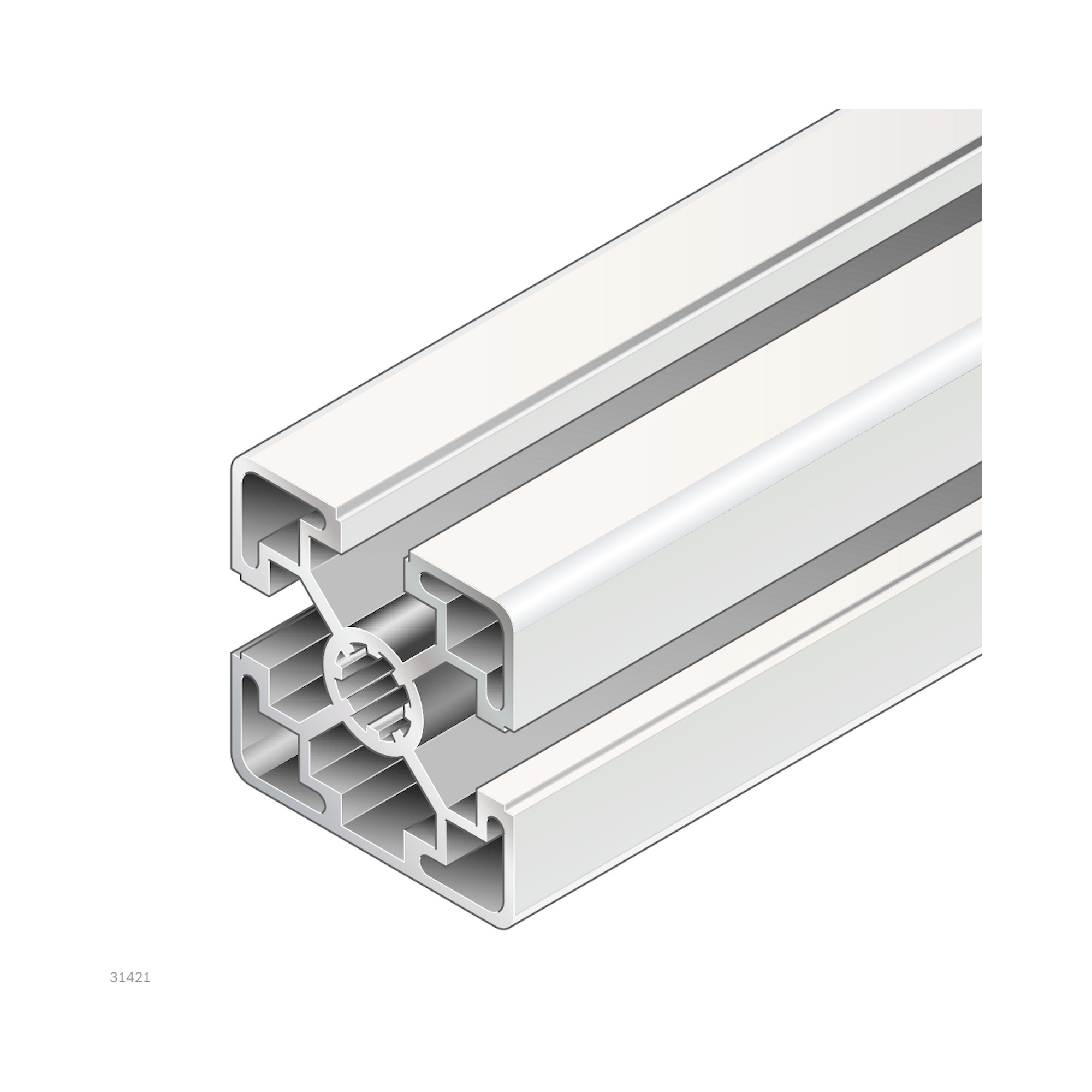 Strebenprofil 45x45L 3N, 20 x 6070 mm, Aluminium eloxiert, ESD - Bosch Rexroth 3842557225