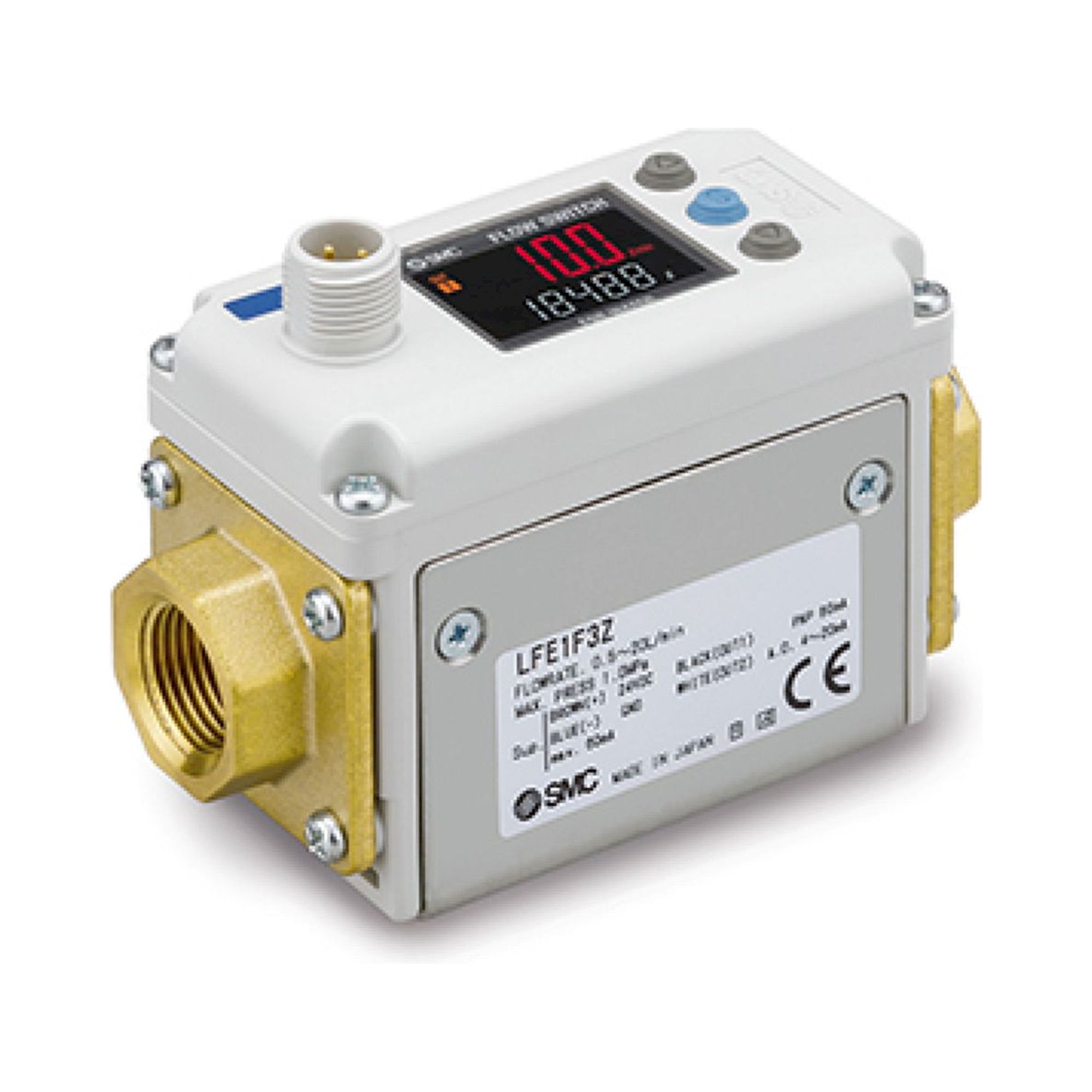 SMC LFE1A3. LFE, 3-colour Display, Electromagnetic Type Digital Flow Switch