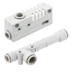SMC ZH13BSA-F01-F02. ZH-A, Vakuum-Erzeuger, Kompaktversion (eingebauter Schalldämpfer)/ Inline-Version, Metrisch