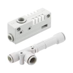 SMC ZH13BSA-F01-F02. ZH-A, Vakuum-Erzeuger, Kompaktversion (eingebauter Schalldämpfer)/ Inline-Version, Metrisch