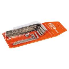 BAHCO 1998M/8T. Metric hexagon socket key set, nickel-plated, 2 to 8 mm, 8 pieces