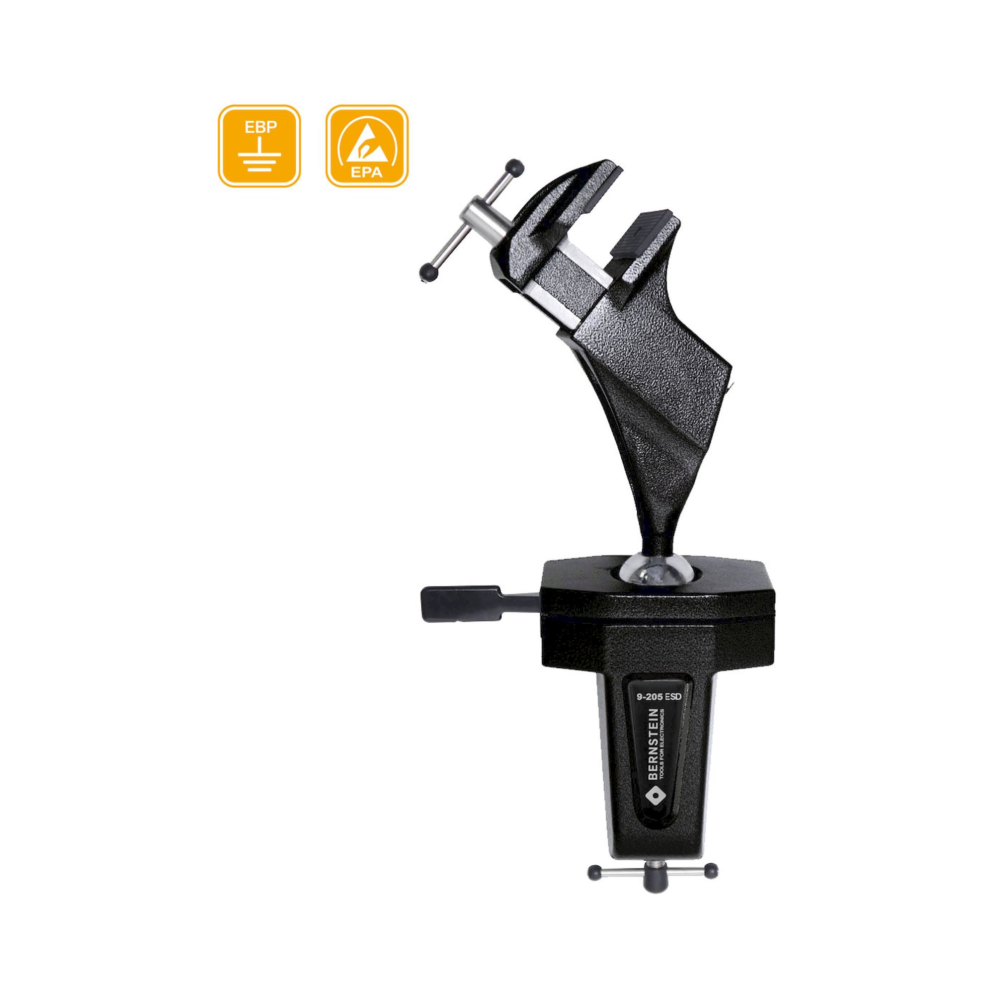 Bernstein 9-205-ESD. ESD ball joint vise SPANNFIX for clamping on, dissipative