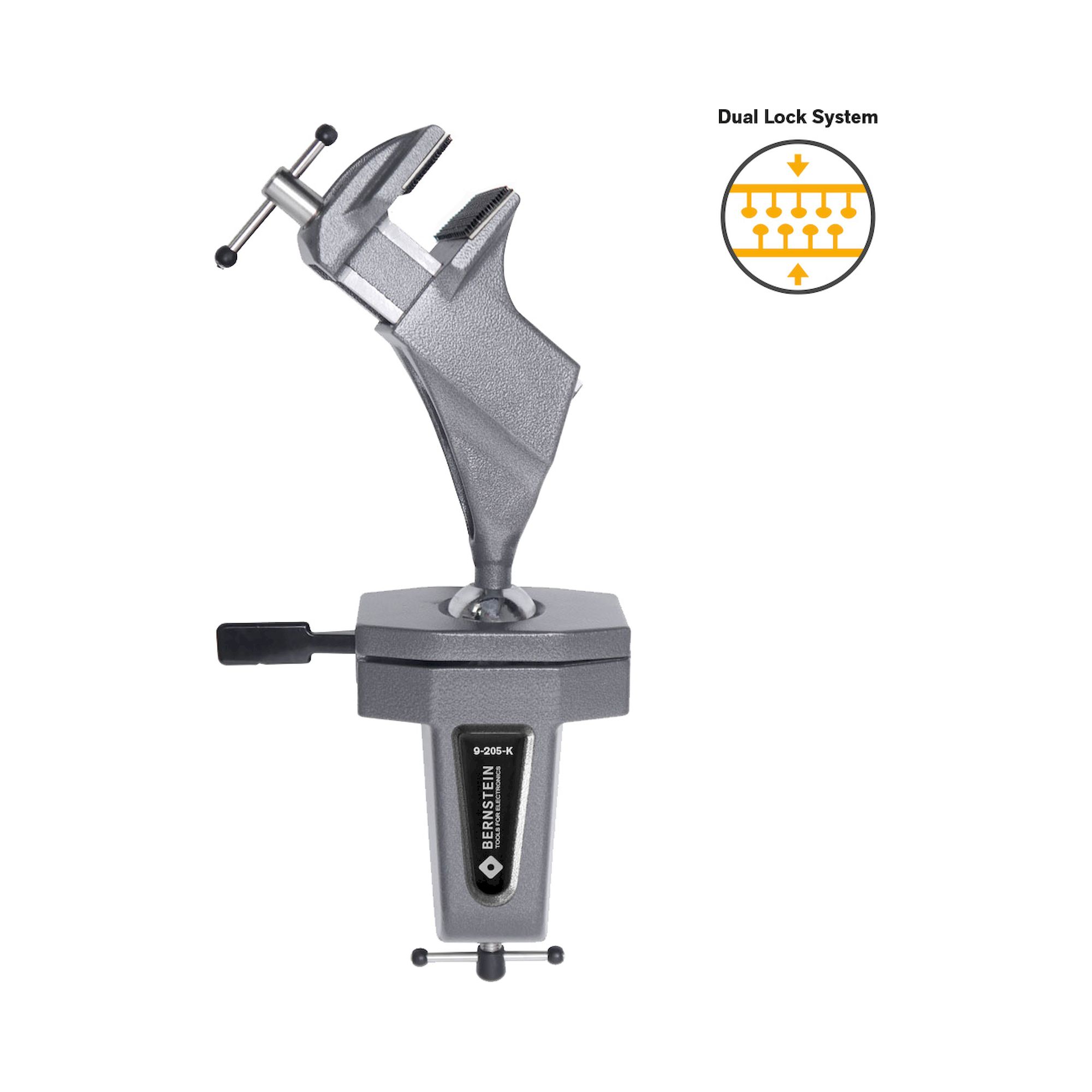 Bernstein 9-205-K. Ball joint vice SPANNFIX for clamping on with quick-change vice jaws