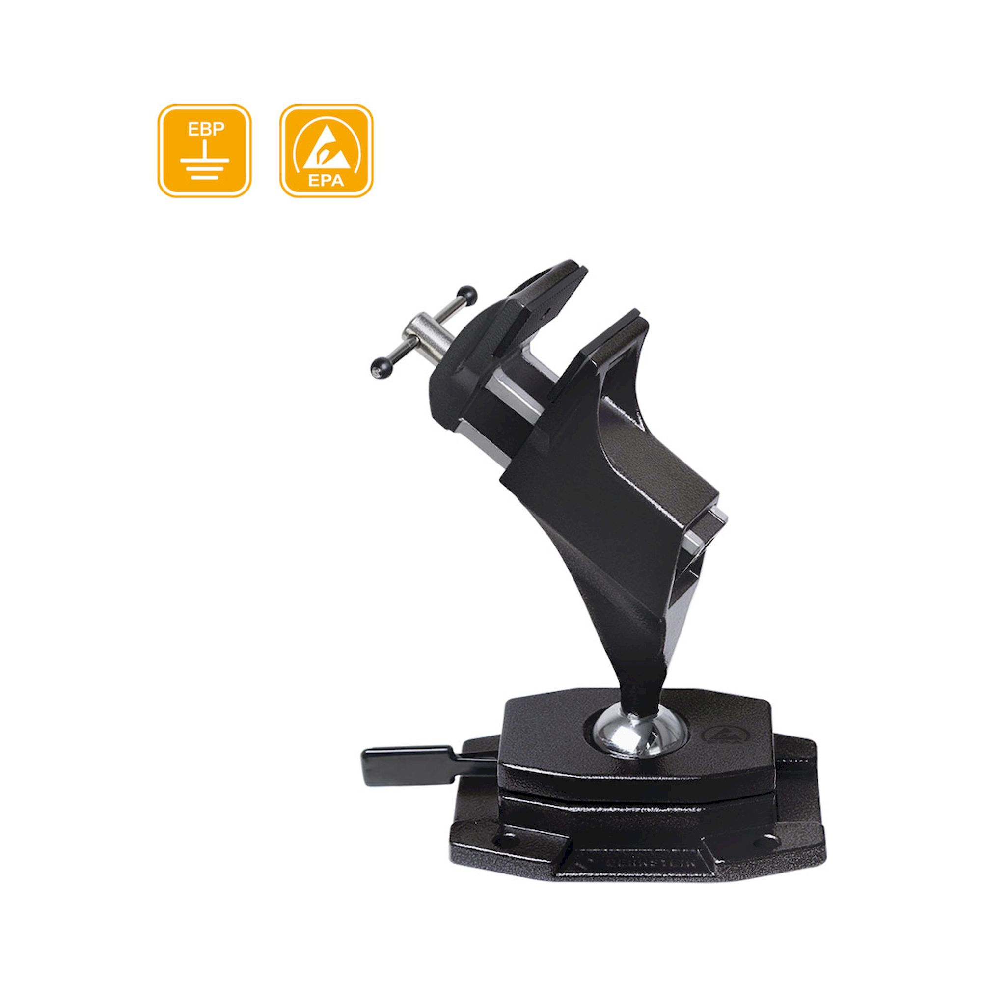 Bernstein 9-215-ESD. ESD ball joint vice SPANNFIX for screwing on, dissipative