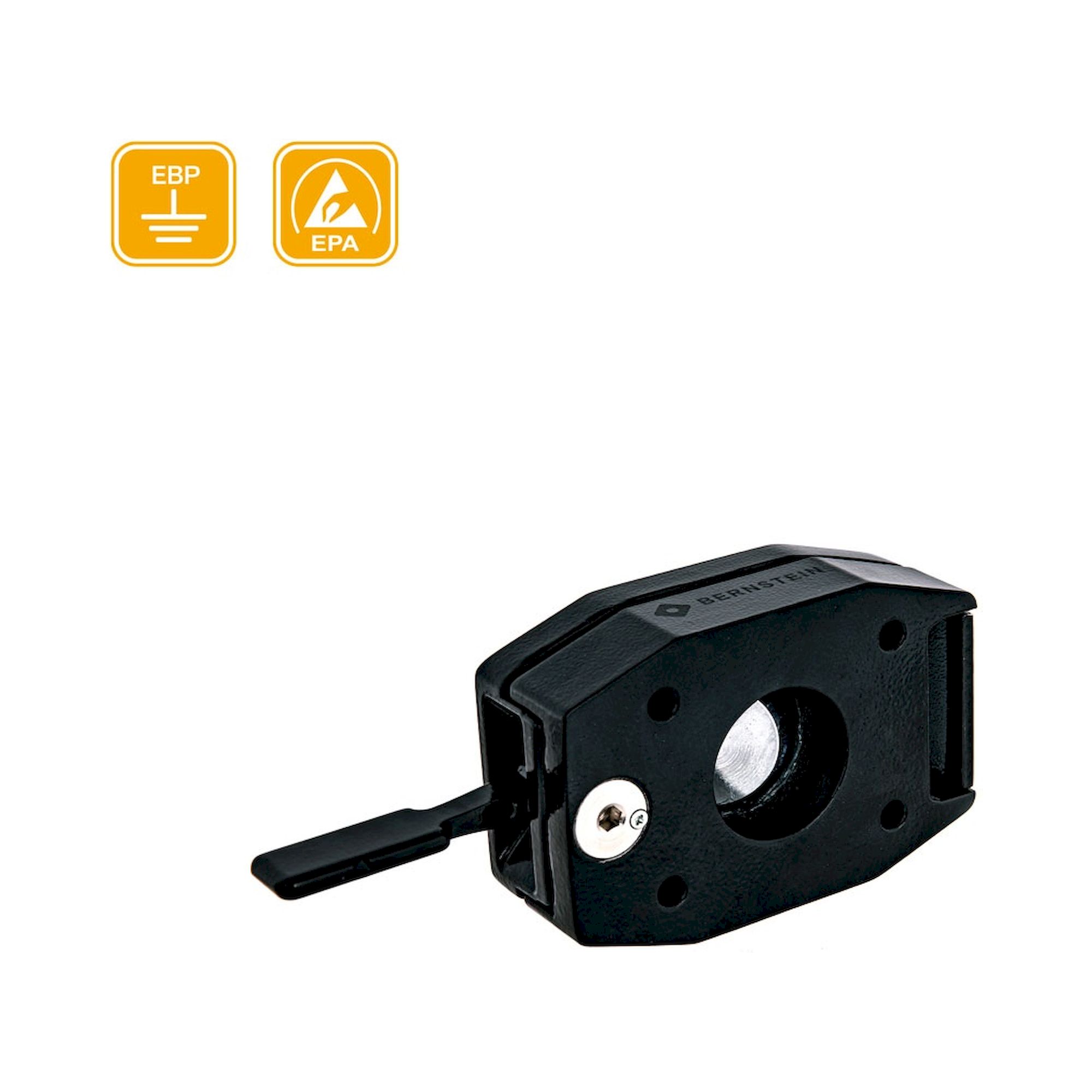 Bernstein 9-281-ESD. ESD Kugelgelenk-Halter zum Aufschrauben (ableitfähig)