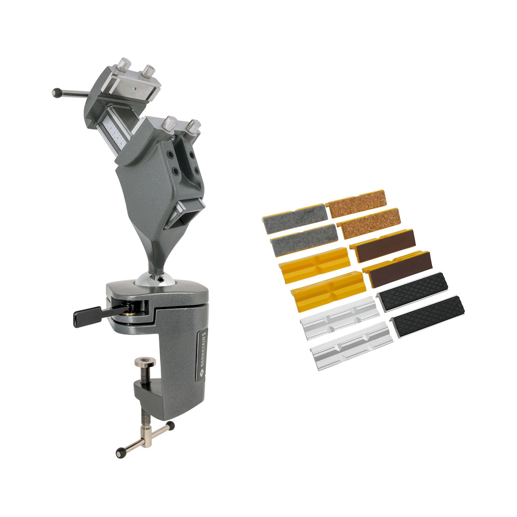 Bernstein 9-290-SET1. Kugelgelenk-Schraubstock SPANNFIX 4.0 zum Anklemmen SET1