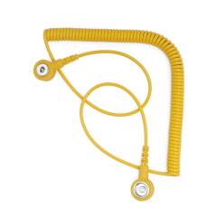 Bernstein 9-341-2. ESD Spiralkabel für Armband Länge 2,4 m gelb
