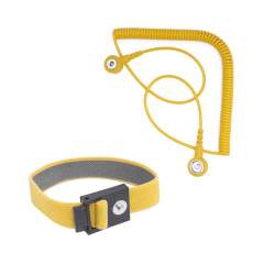 Bernstein 9-341. ESD contact bracelet with spiral cord length 2.4m, yellow