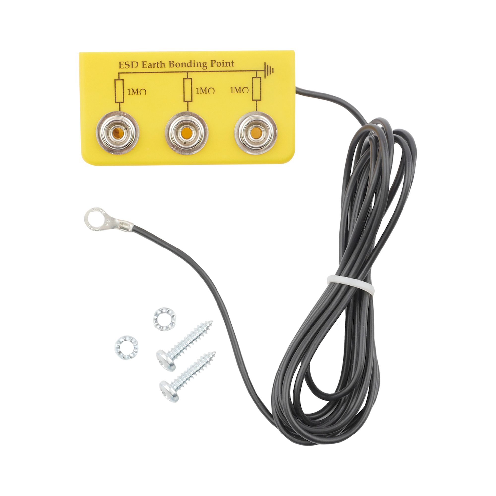 Bernstein 9-359-1. ESD Erdungsbaustein, Erdungsbox mit Kabel und 3x1 MOhm Anschluss