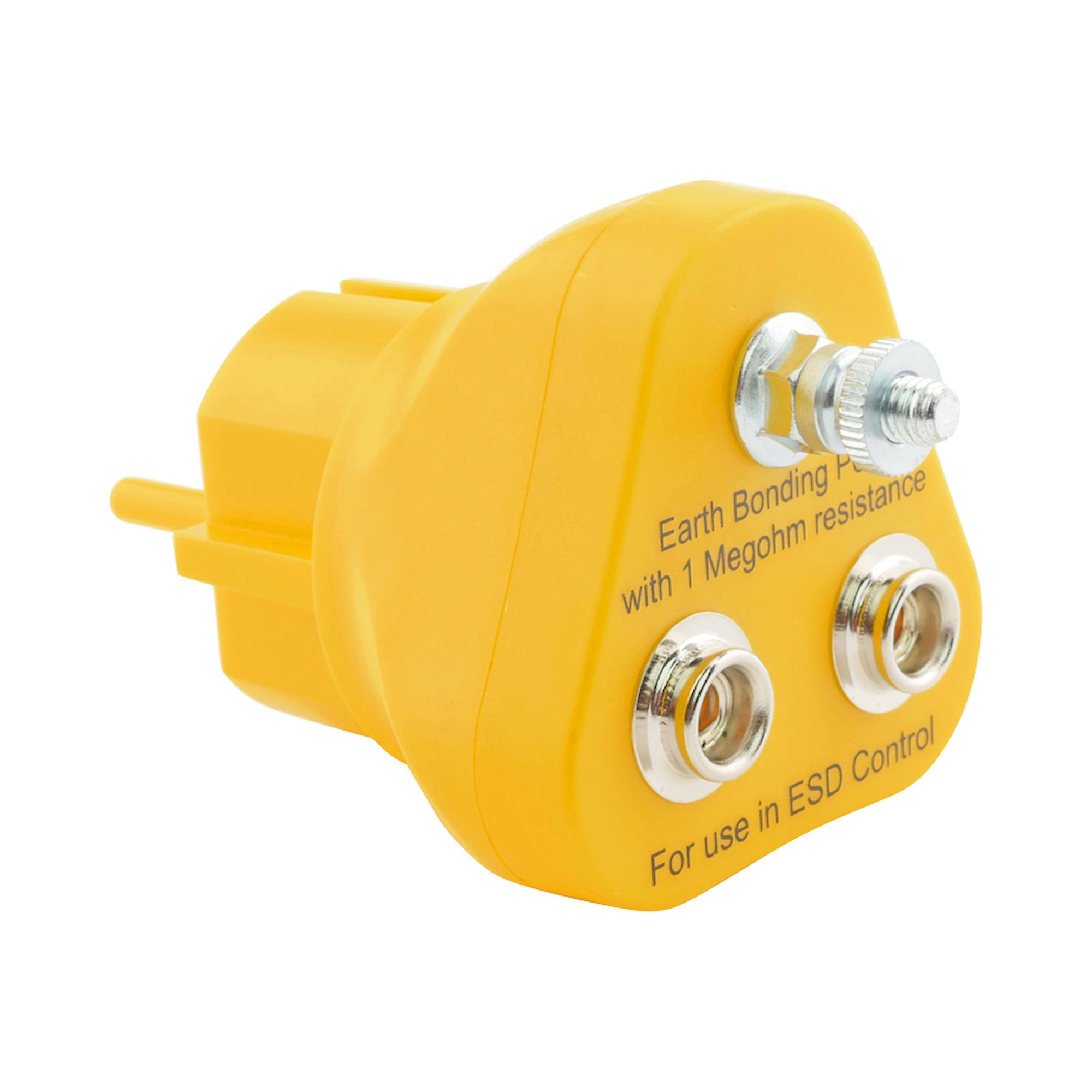 Bernstein 9-359-2. ESD earth bonding plug 2x1 MOhm and M5 connection