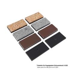 Bernstein 9-900-E50-SET. protective jaws 50 mm SET (4 pair) plastic leather cork felt for gluing