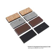Bernstein 9-900-E50-SET. Ersatzbacken 50 mm SET (4 Paar) Kunststoff Leder Kork Filz zum Kleben