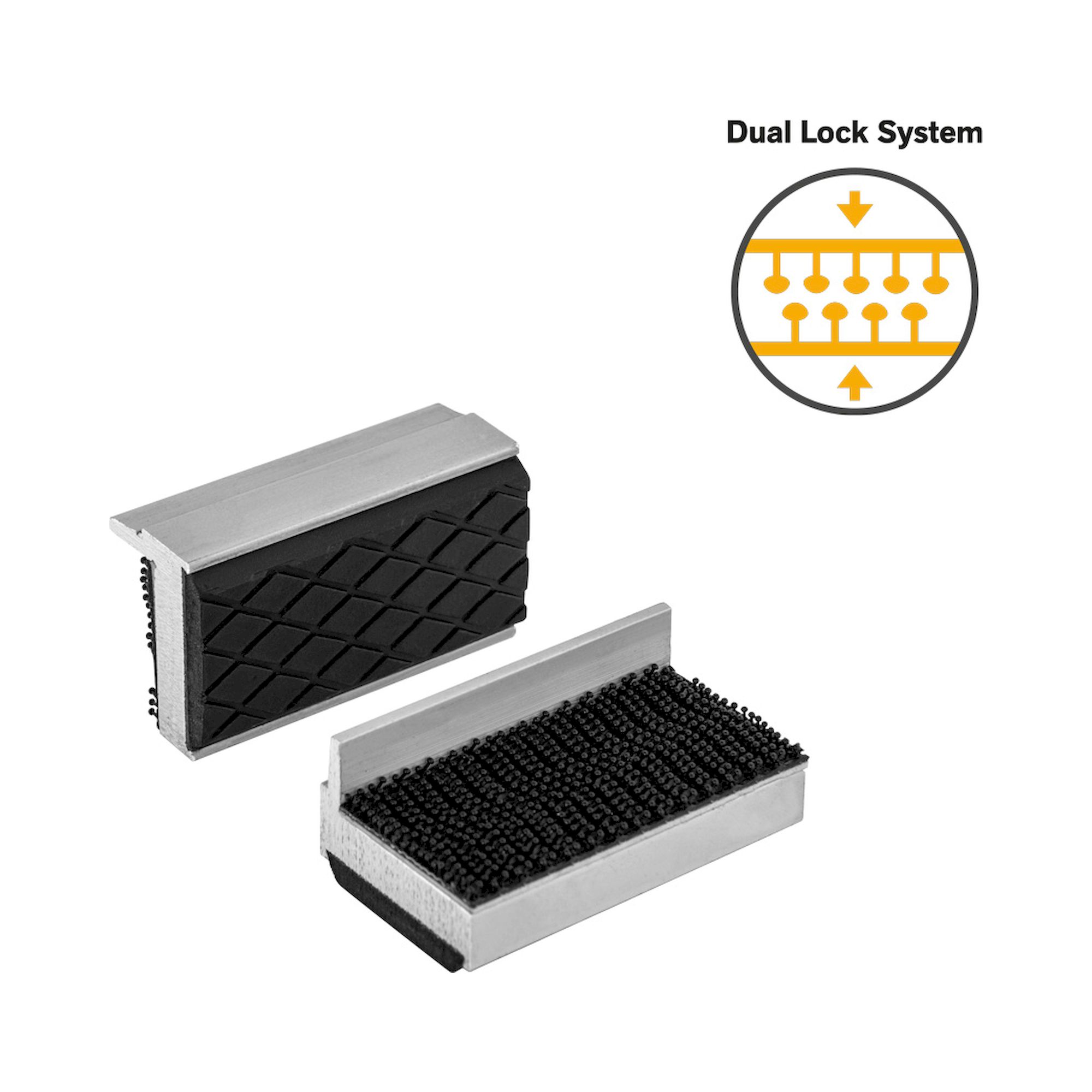 Bernstein 9-900-K50-ALG. protective jaws for velcro aluminium with rubber 50 mm (pair)
