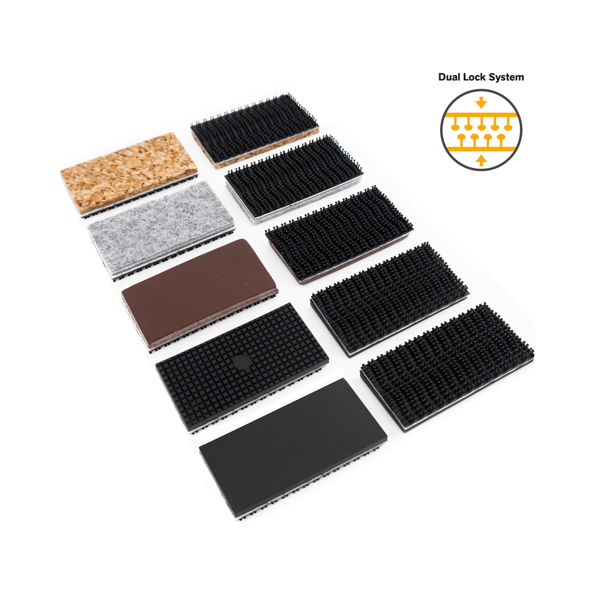 Bernstein 9-900-K50-SET. protective jaws 50 mm SET (5 pair) plastic leather cork felt with velcro