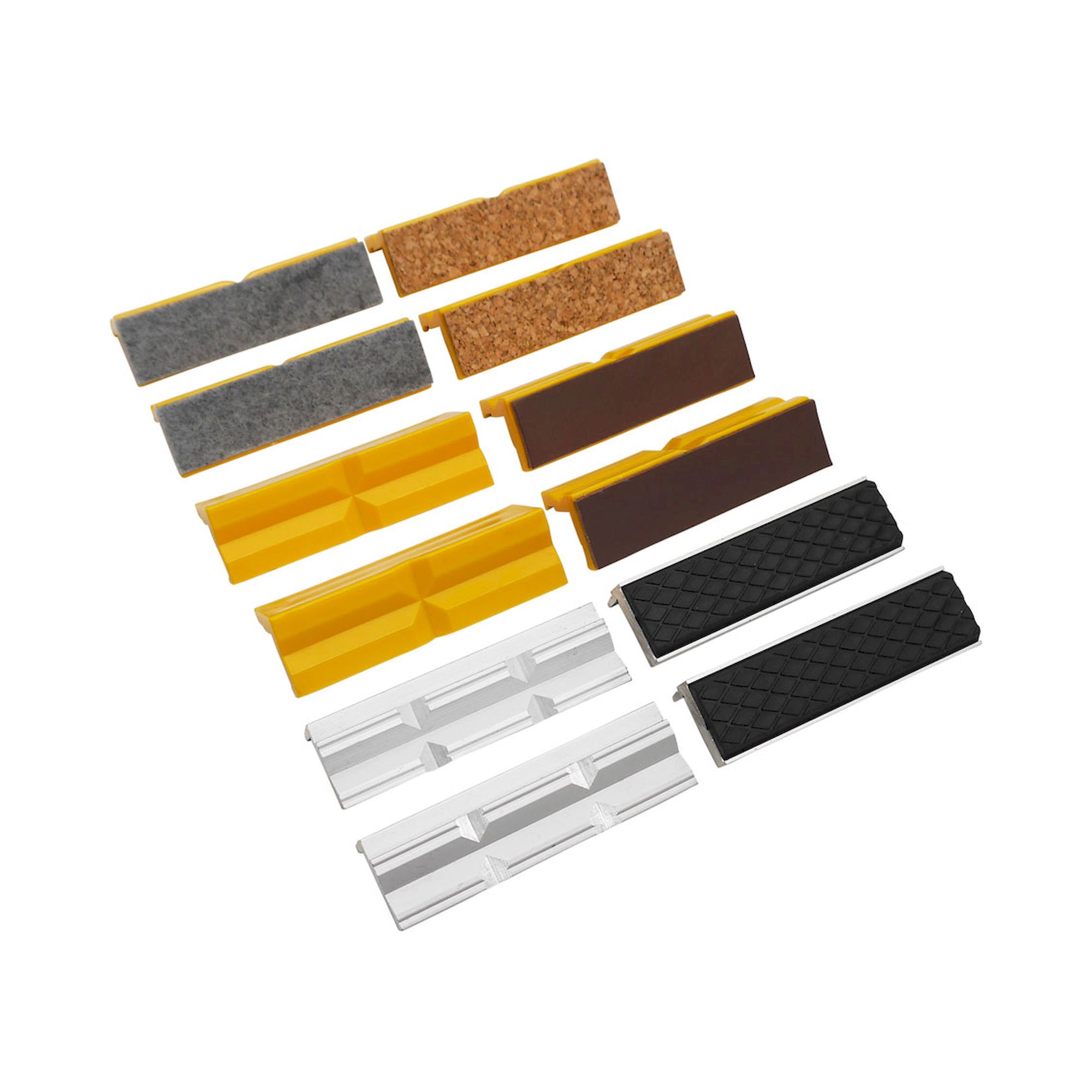 Bernstein 9-900-SET-100. SET Schonbacken 100 mm Kunststoff Leder Kork Filz Gummi Aluminium