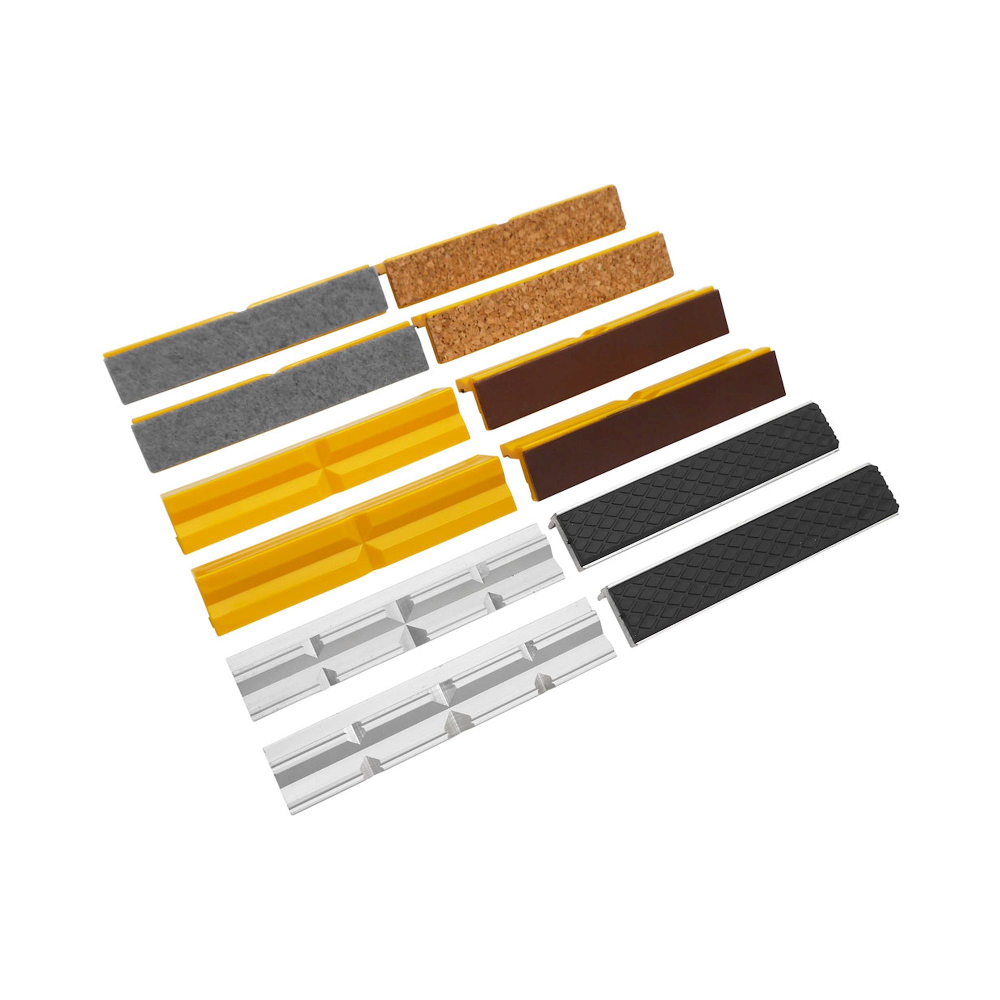 Bernstein 9-900-SET-150. SET protective jaws 150 mm plastic leather cork felt rubber aluminum