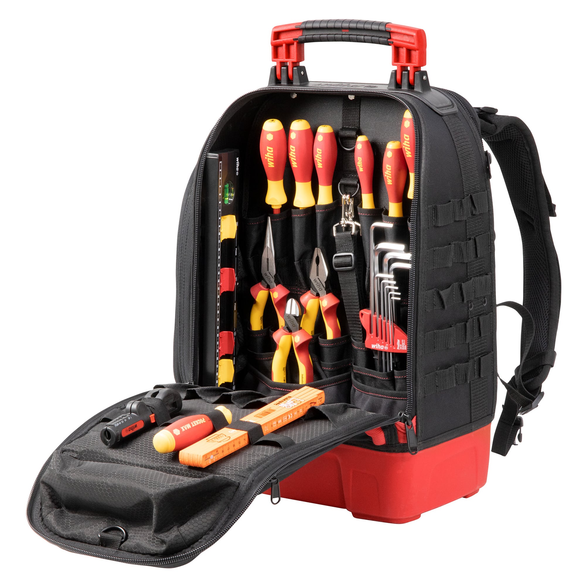 Tool Backpack Electric 27-pcs. with VDE Tools for Electricians - Wiha 45528