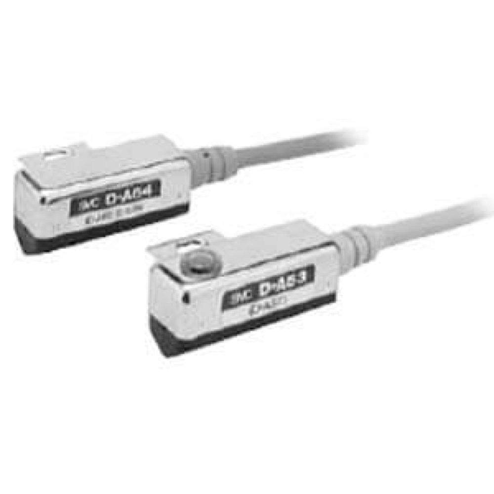 SMC D-A54L. D-A53/A54/A56/A64/A67, Reedschalter, Zugstangenmontage, Eingegossene Kabel