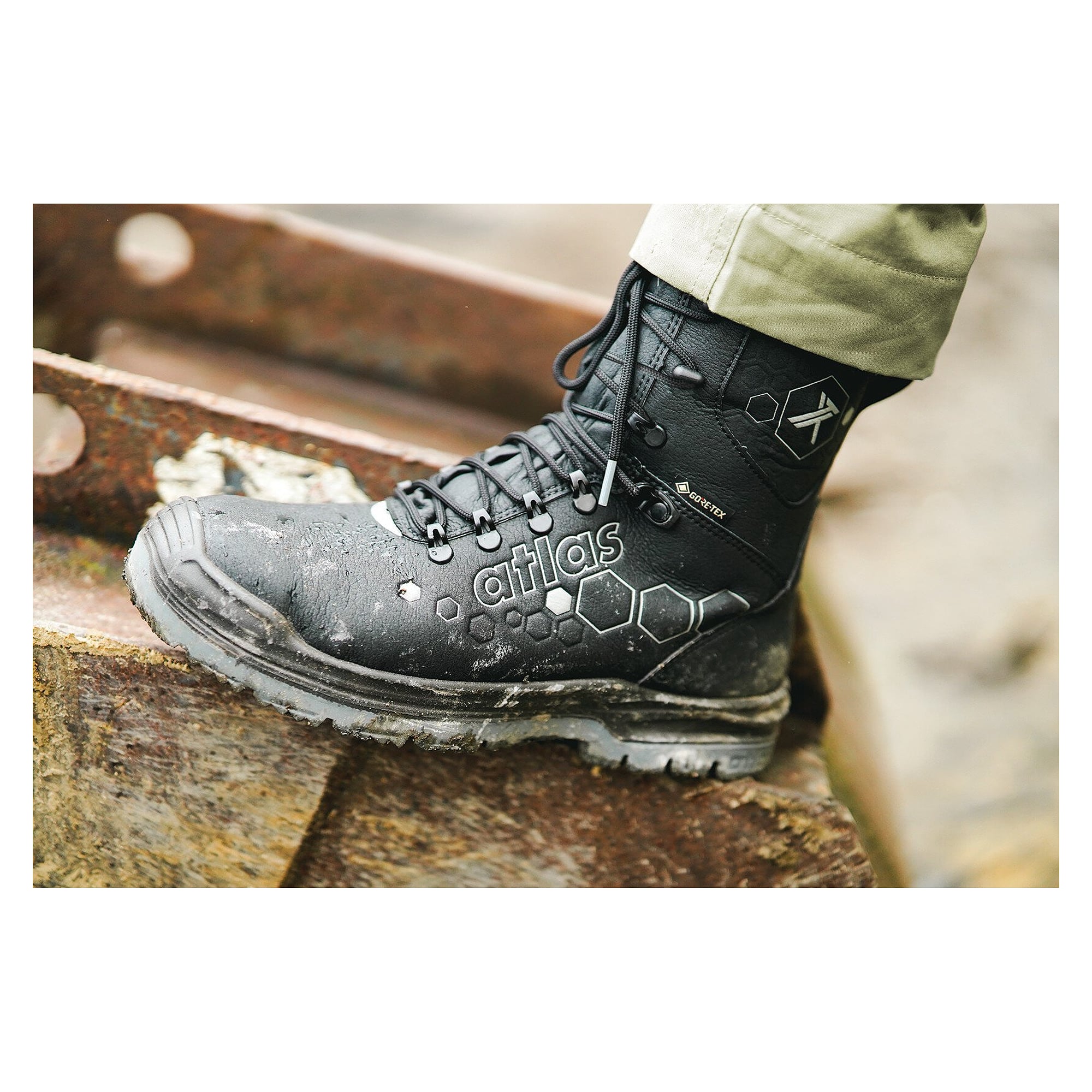 Sicherheitsstiefel S3 SRC XT 1000 GTX, GORE-TEX EXTRAGUARD, XR-Sohle, Stahlkappe, schwarz/anthrazit - Atlas 15100