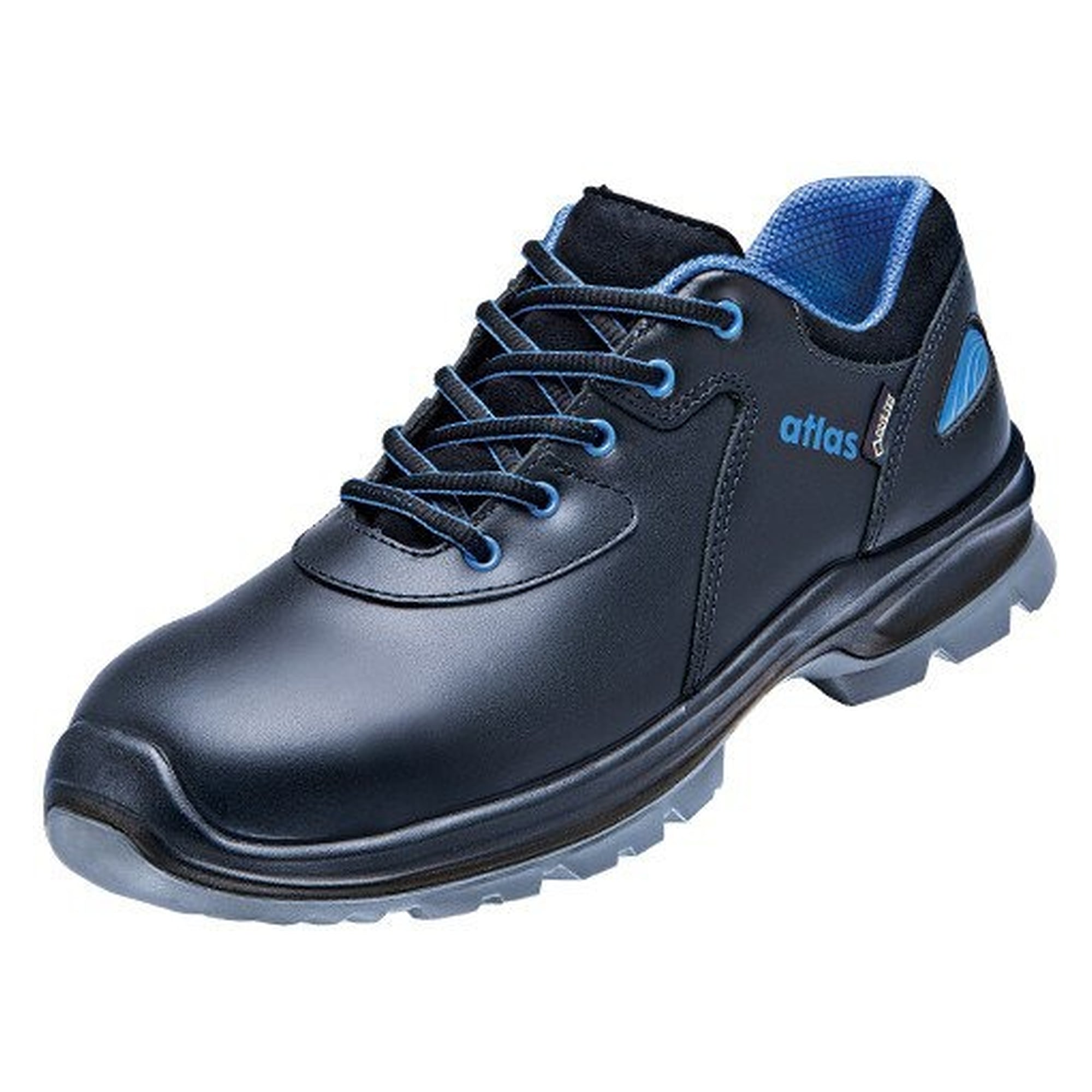 Sicherheitshalbschuh GTX 563 XP 2.0 S3 SRC, Waterproof-Glattleder, Weite 12, schwarz/royal blau - Atlas 19212