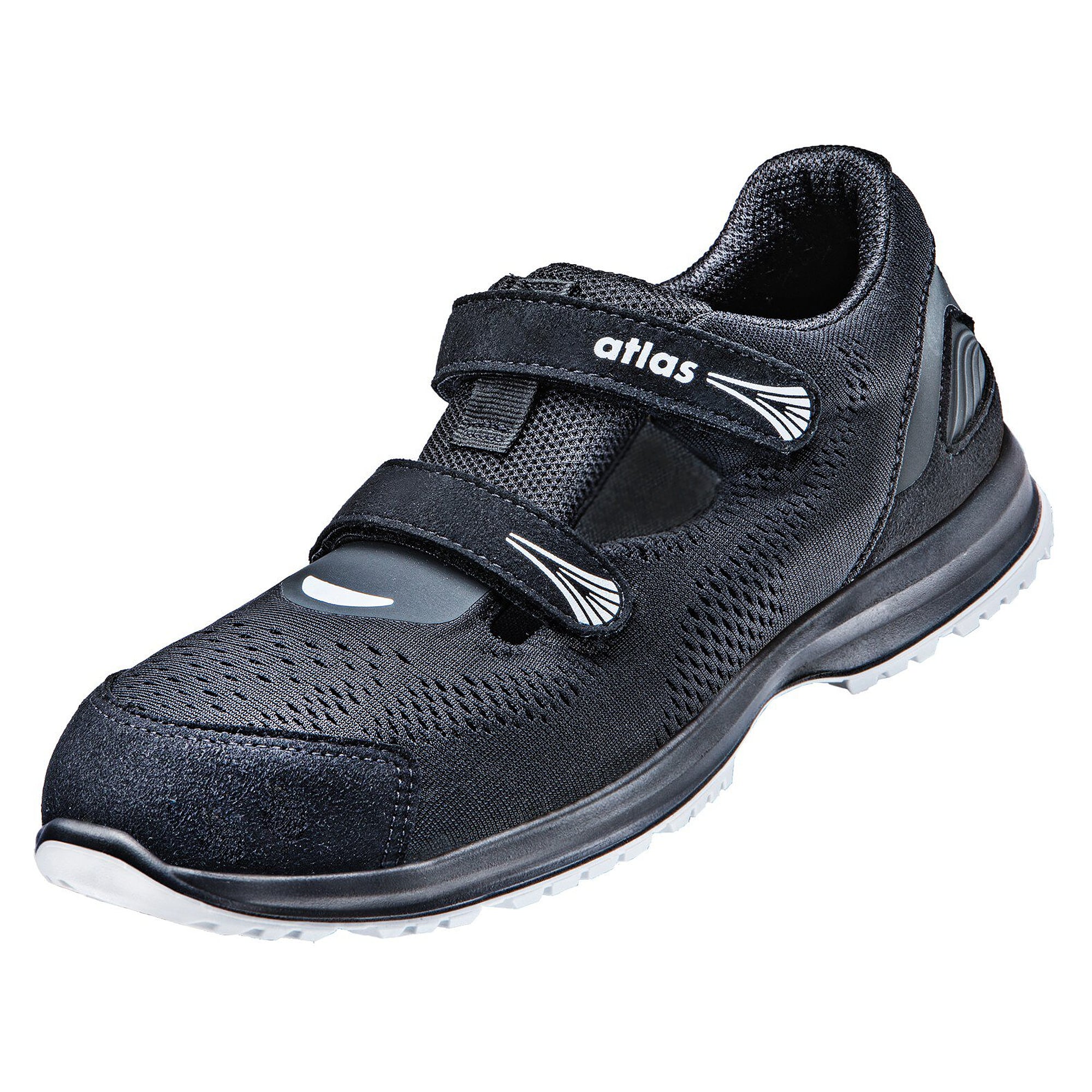 ESD-Sicherheitssandale RUNNER 145 S1P, Mesh, Stahlkappe, schwarz/weiß - Atlas 27400