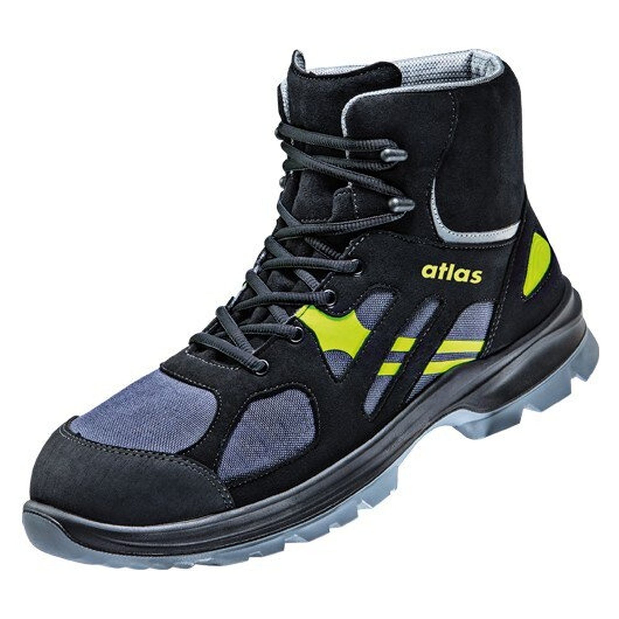 Chaussure de sécurité S3 SRC GTX 8205 XP, Cordura, GORE-TEX, embout alu, noir/anthracite/jaune fluo - Atlas 29000
