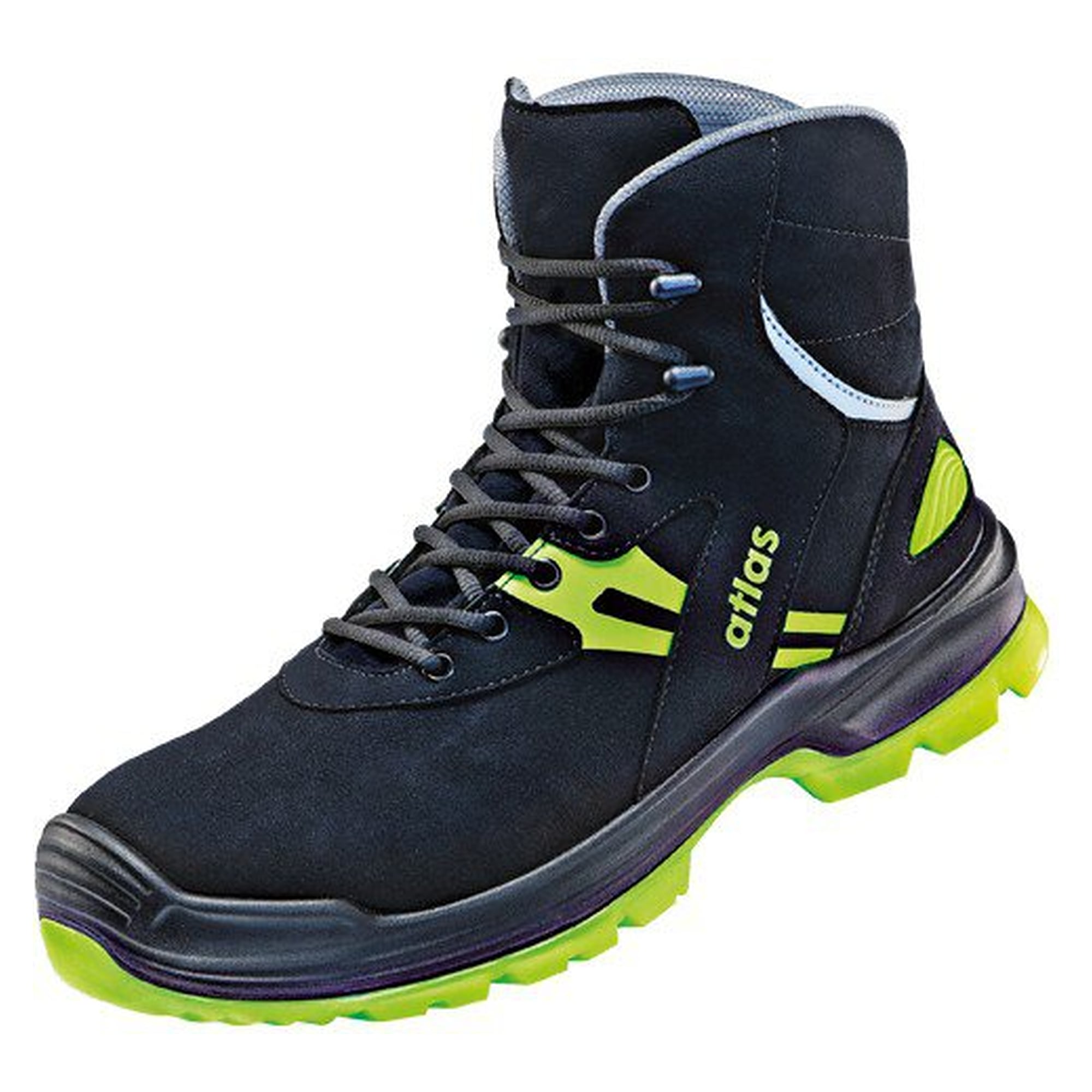 ESD-Sicherheitsstiefel FLASH 8265 XP S3S, durchtrittsicher metallfrei, Weite 10, schwarz/neon-gelb - Atlas 29600