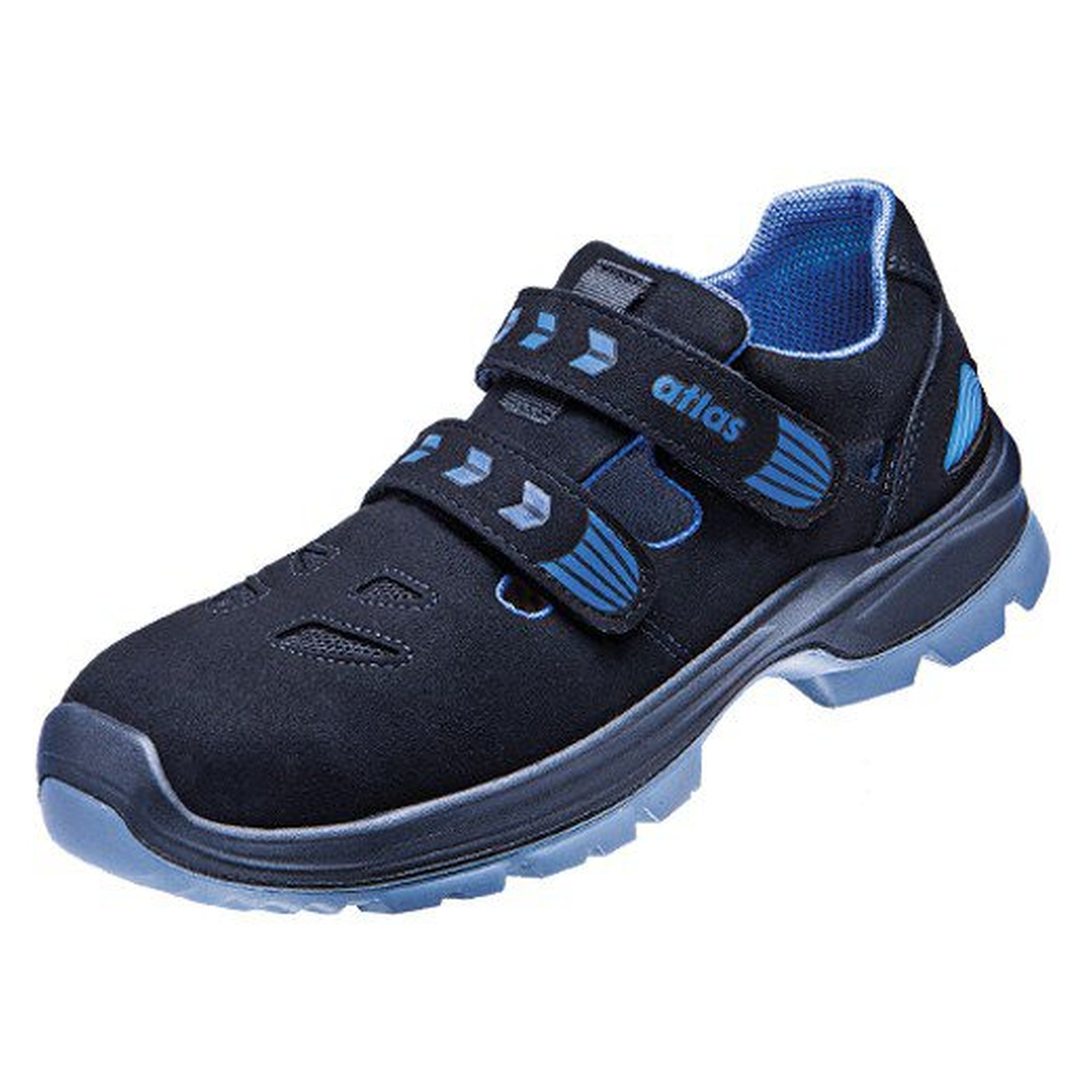 ESD safety sandal XP 355 S1P, SportLine textile, width 10, black/blue - Atlas 35000