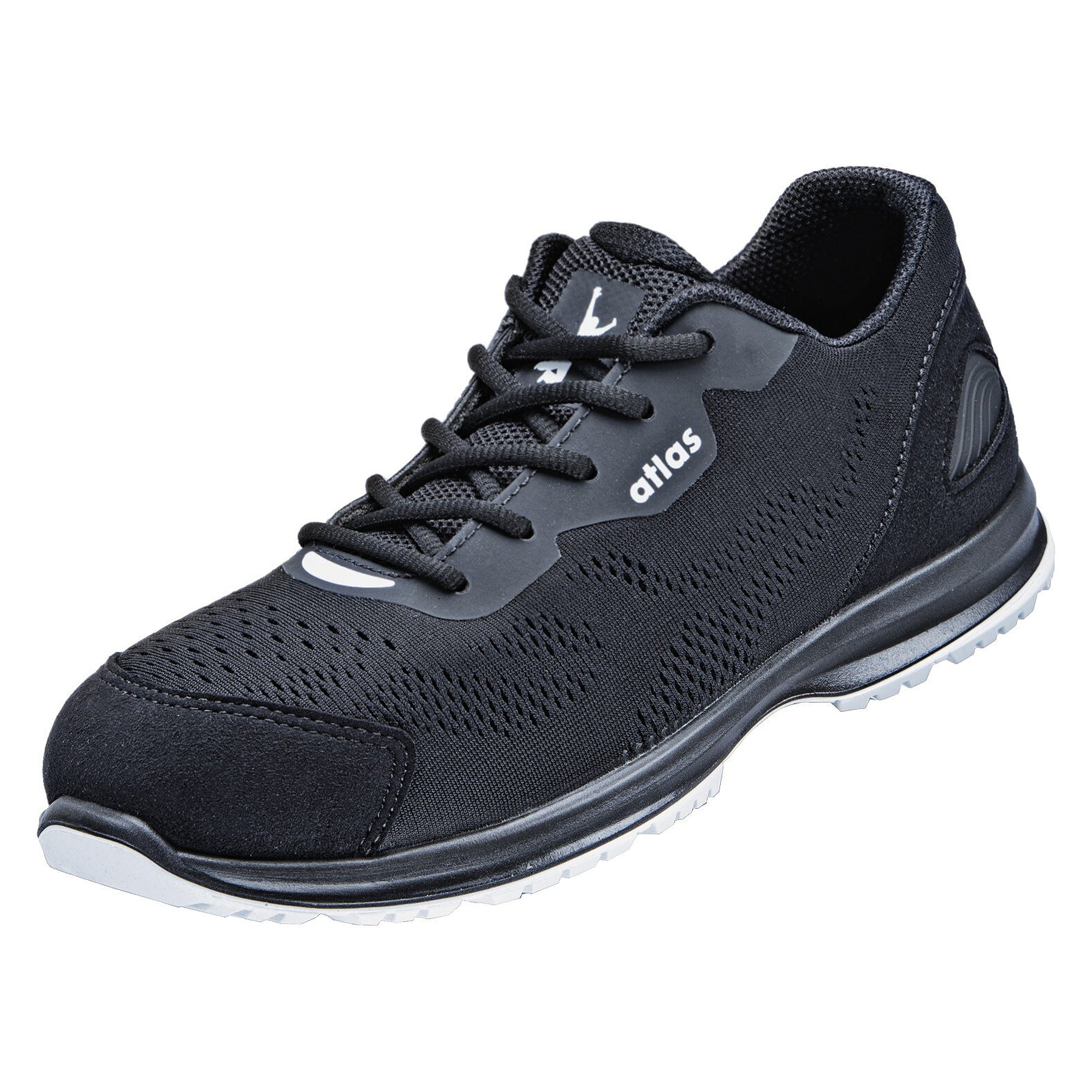 ESD-Sicherheitshalbschuh RUNNER 155 S1P, Mesh, Weite 10, schwarz/weiß - Atlas 39100