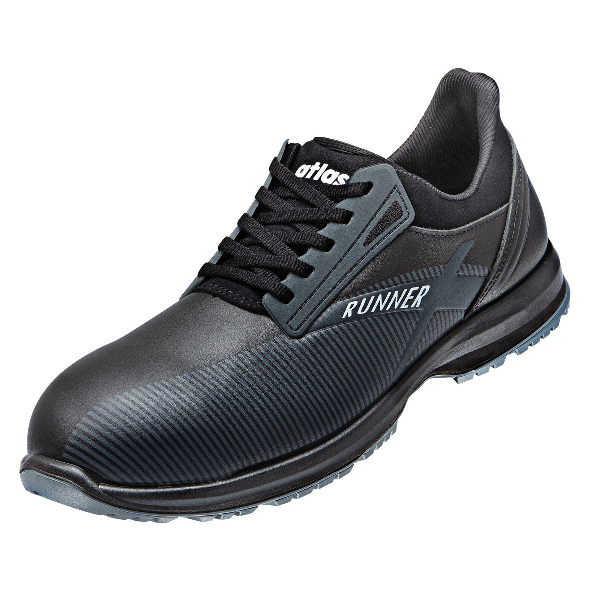 ESD-Sicherheitshalbschuh RUNNER 295 S3, Waterproof-Glattleder, Weite 10, schwarz/grau - Atlas 39900
