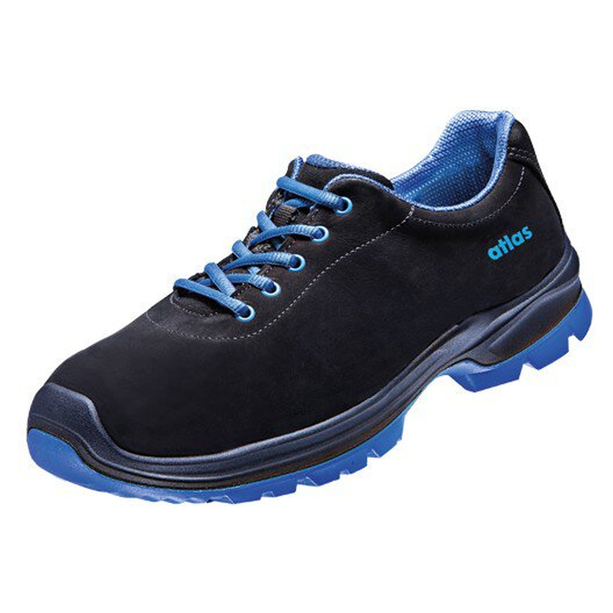 ESD-Sicherheitshalbschuh SL 60 blue 2.0 S2 SR, SOFT-Nubukleder, Weite 10, schwarz/blau - Atlas 46500