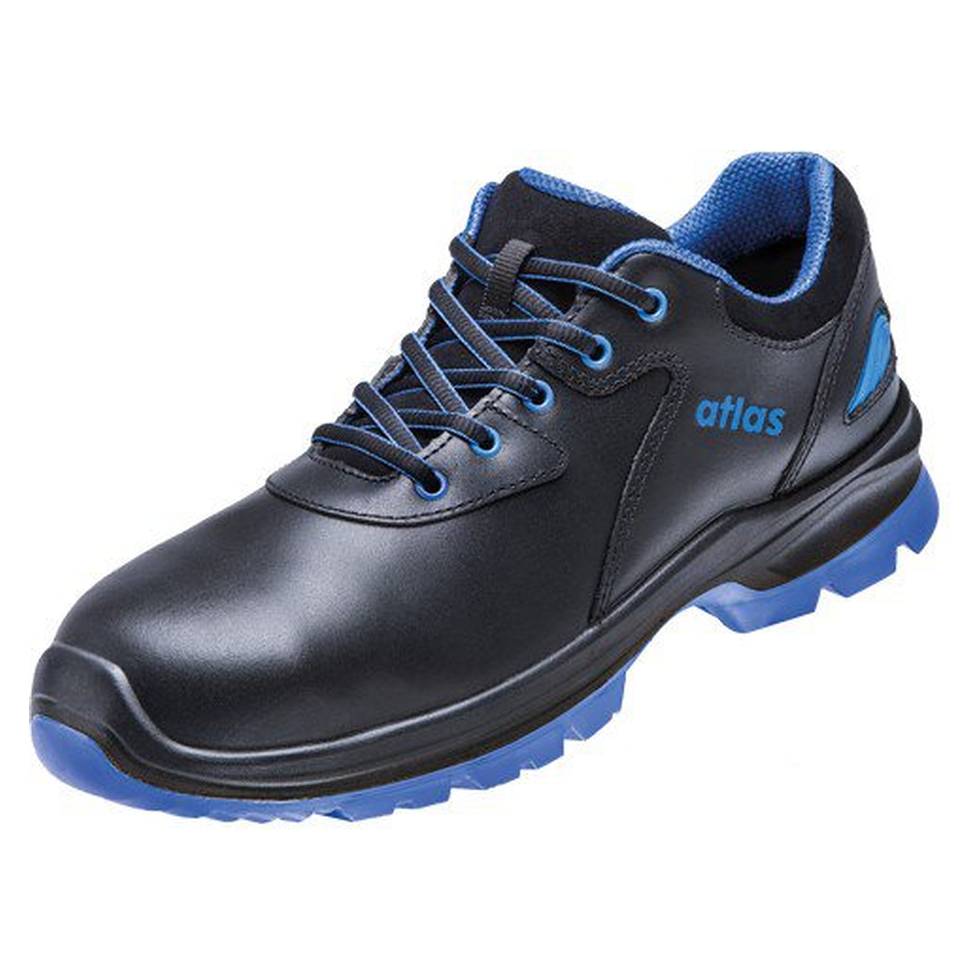 ESD-Sicherheitshalbschuh SL 64 blue 2.0 S2 SR, Waterproof-Glattleder, Weite 10, schwarz/blau - Atlas 49200