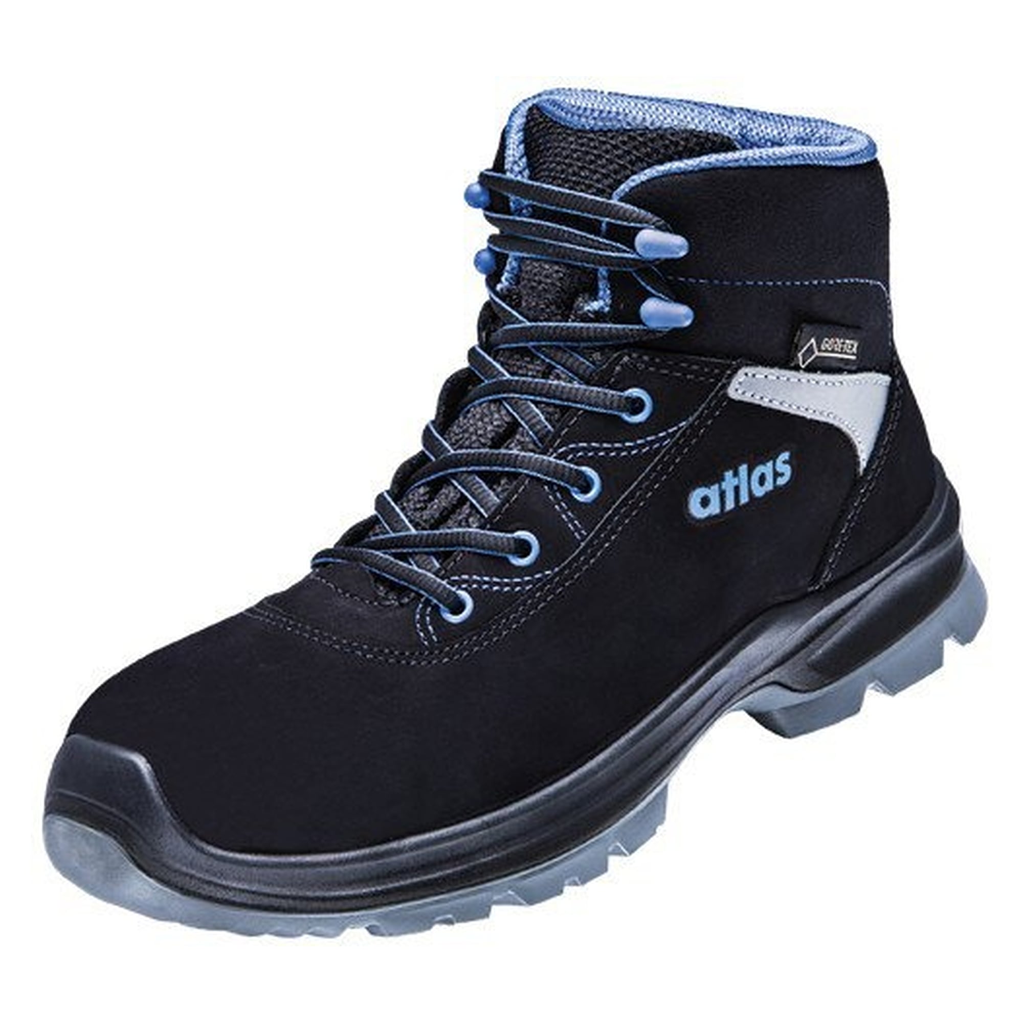 Sicherheitsschuh GTX 575 2.0 XP S3 SRC, SOFT-Nubukleder, Weite 10, schwarz/royal blau - Atlas 60000