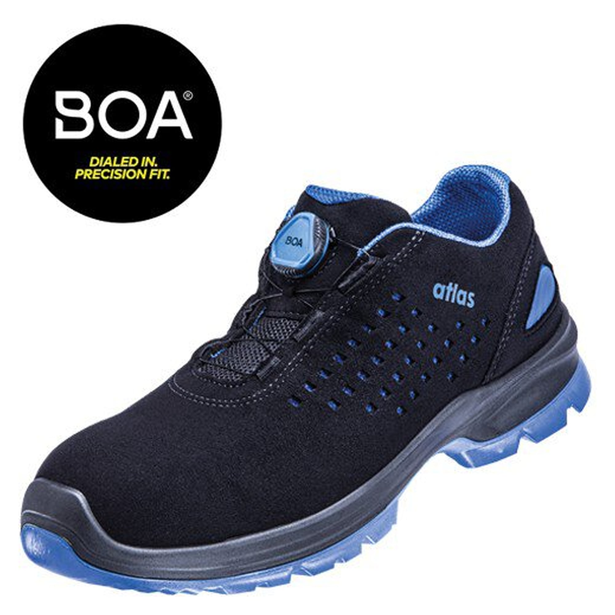 ESD-Sicherheitshalbschuh SL 9405 XP BOA blue 2.0 S1PS SR, SportLine-Textil, Weite 10, schwarz/royal blau - Atlas 62200