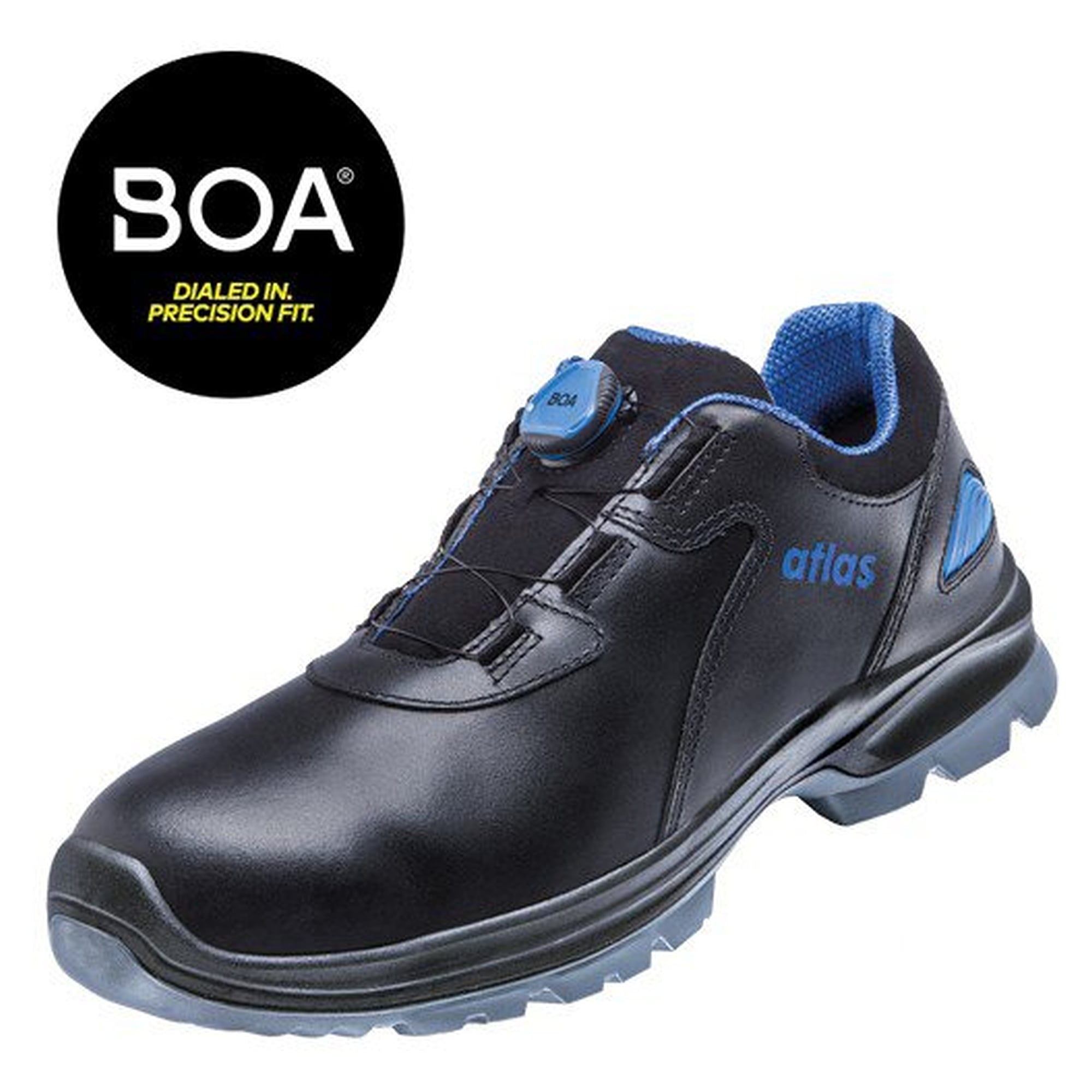ESD safety shoe SL 9645 XP BOA S3S width 12, waterproof leather, black/royal blue - Atlas 62612