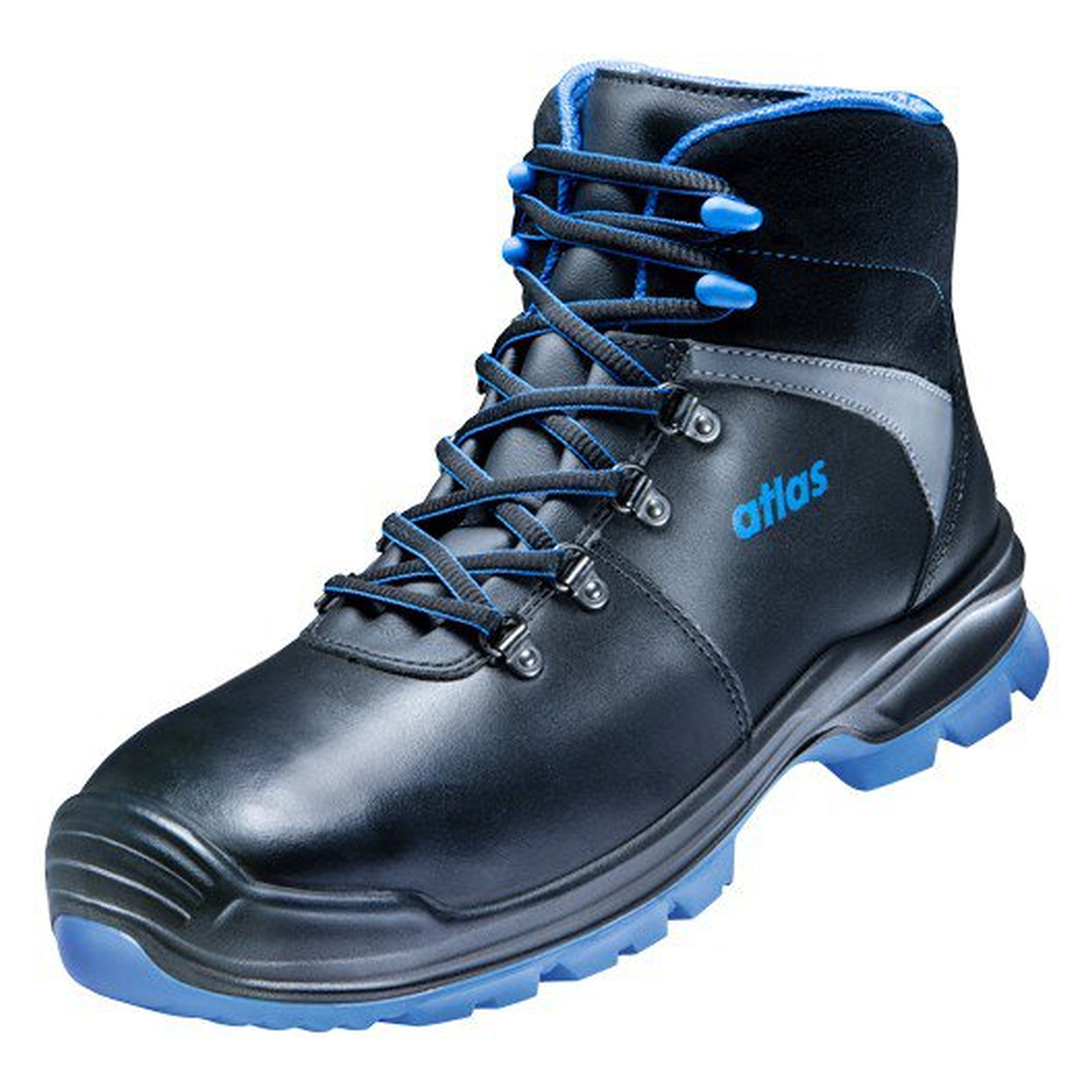 ESD-Sicherheitsschuh SL 525 XP S3S, Waterproofleder, Stahlkappe mit Überkappe, schwarz/royal blau - Atlas 64300