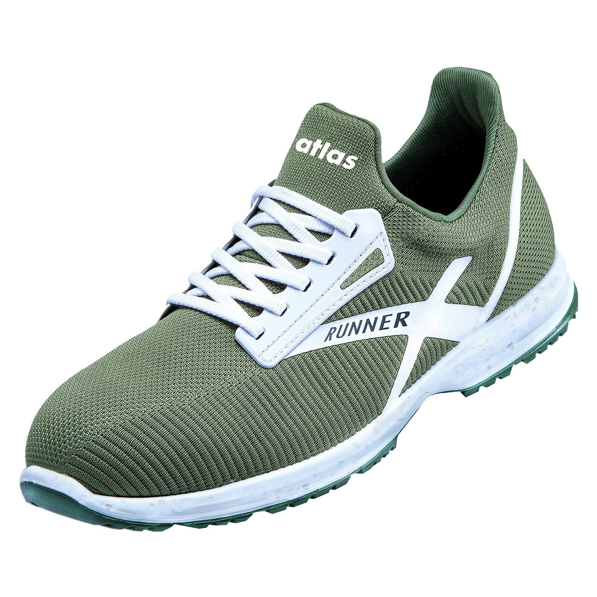 Chaussure basse de sécurité S1P RUNNER 75, tige en PET recyclé, antiperforation XP, vert - Atlas 69400