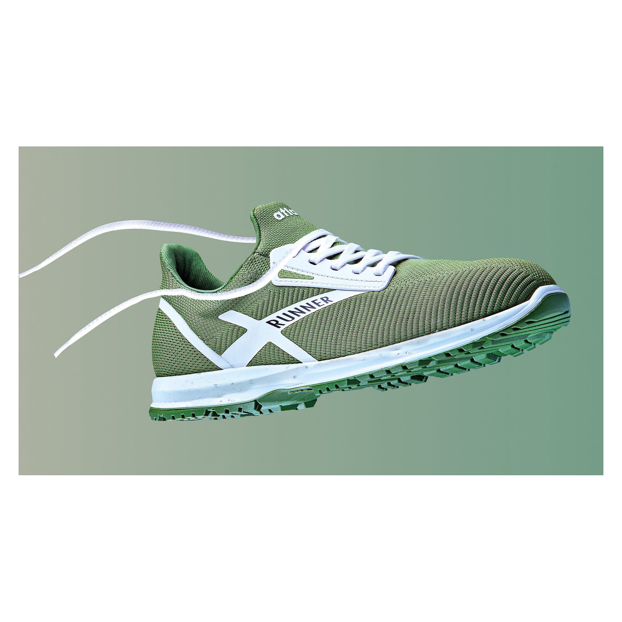 S1P safety low shoe RUNNER 75 with recycled PET upper and XP puncture protection, green - Atlas 69400
