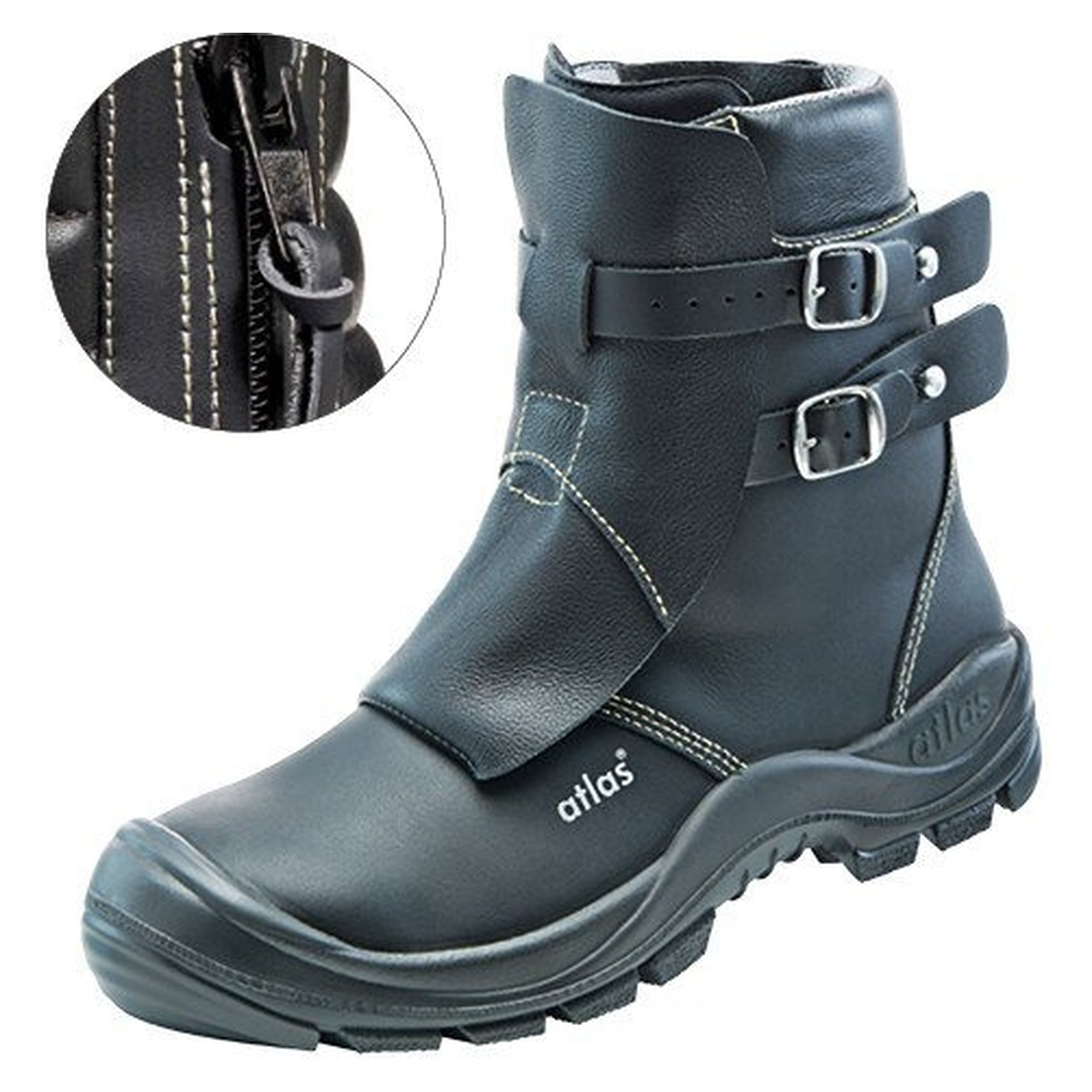 Sicherheitsstiefel Duo Soft 792 HI HRO S3 SRC, Edelstahl-Zwischensohle, Waterproof-Glattleder, schwarz - Atlas 72100
