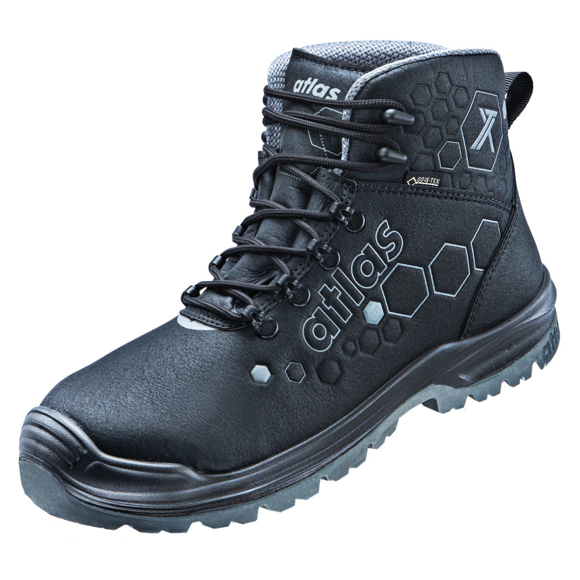 ESD-Sicherheitsschuh XT 500 GTX S3, GORE-TEX EXTRAGUARD, Aluminiumkappe, schwarz-anthrazit - Atlas 79700