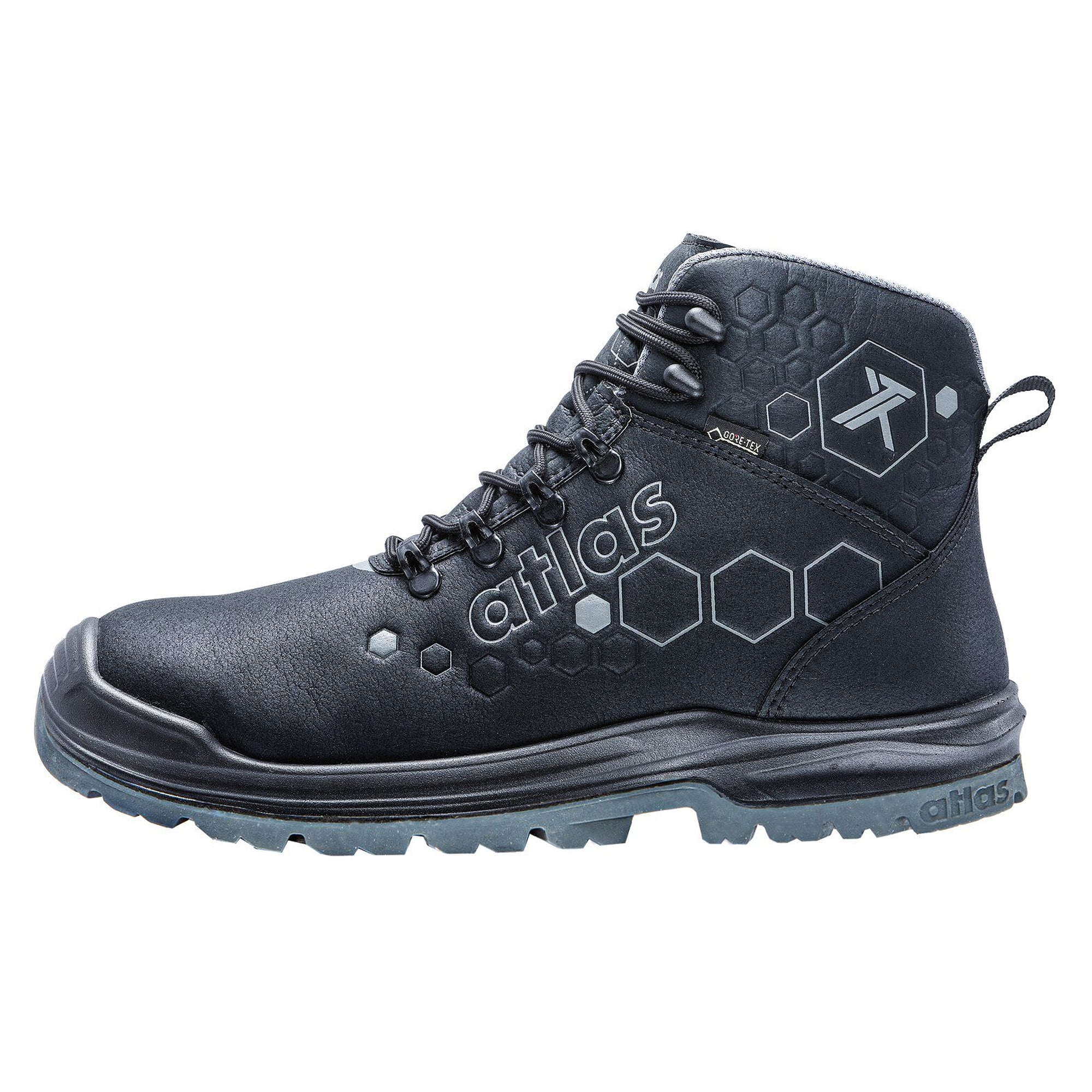 ESD-Sicherheitsschuh XT 500 GTX S3, GORE-TEX EXTRAGUARD, Aluminiumkappe, schwarz-anthrazit - Atlas 79700