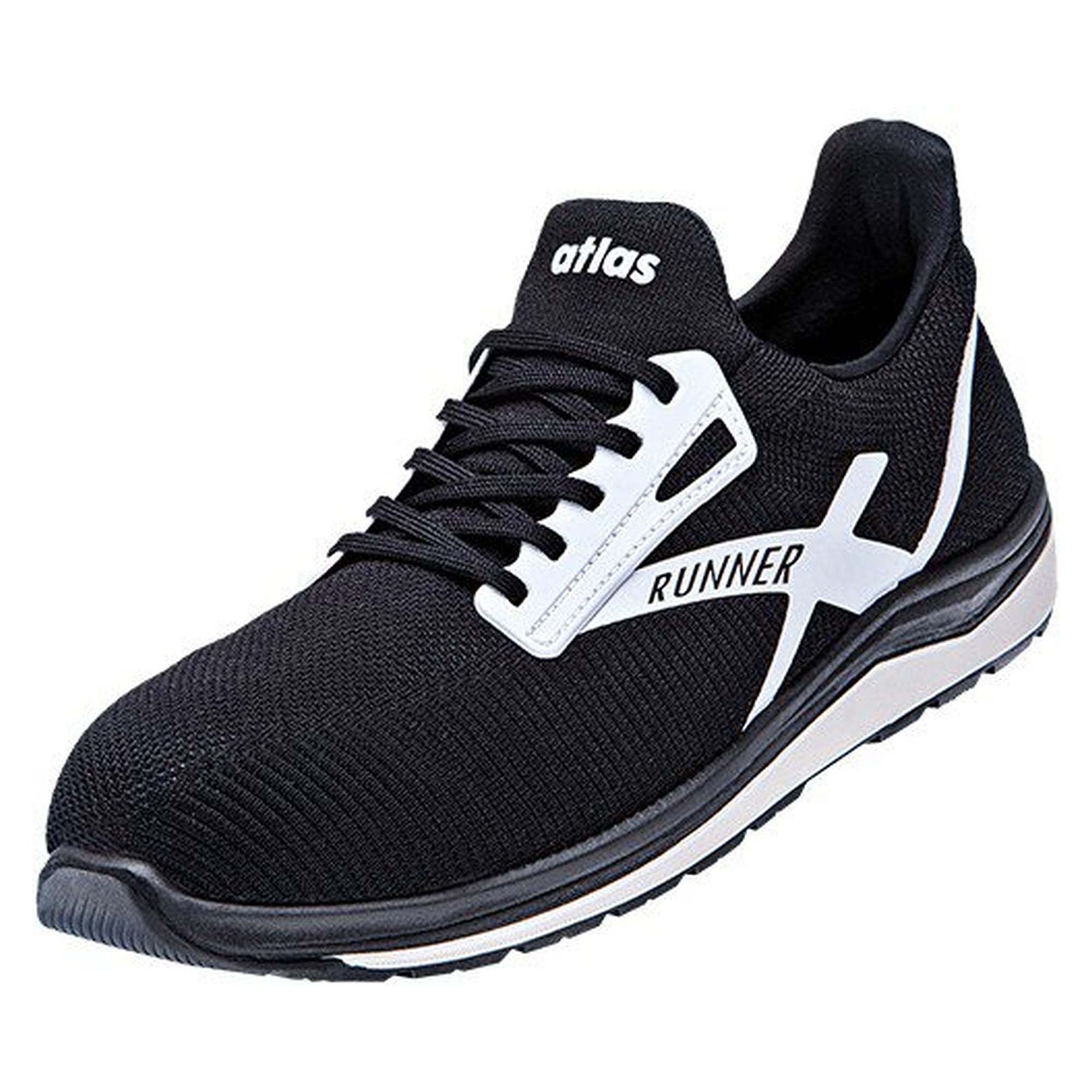 ESD safety low shoe RUNNER 25 S1P, recycled PET upper, deep black - Atlas 83700
