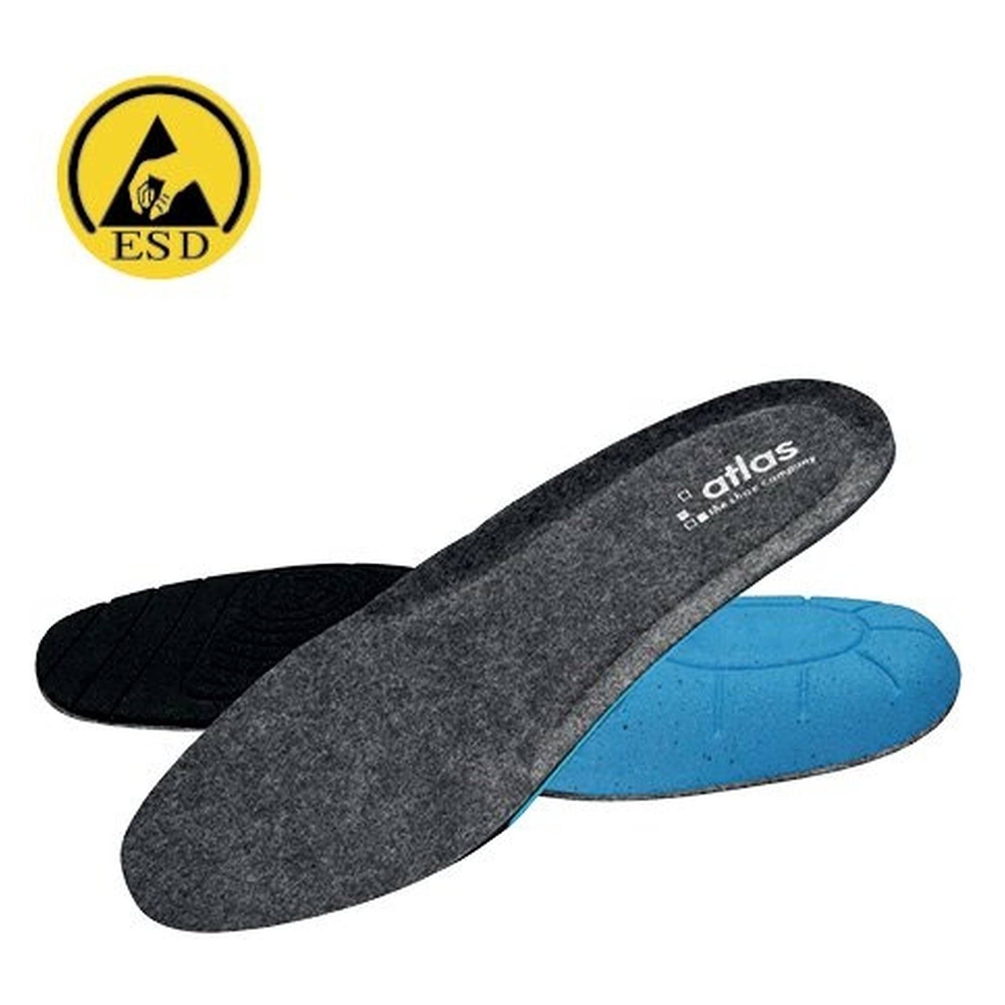 Semelle intérieure ESD Thermo pour chaussures de travail en saison froide, unisexe, noir - Atlas 98600