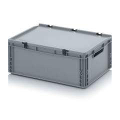 ED 64/22. Euro containers with hinge lid, 60x40x23,5 cm