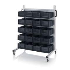 ESD SR.L.4214. ESD system trolleys for rack boxes, 20xESD RK 4214 (40x23,4x14 cm)